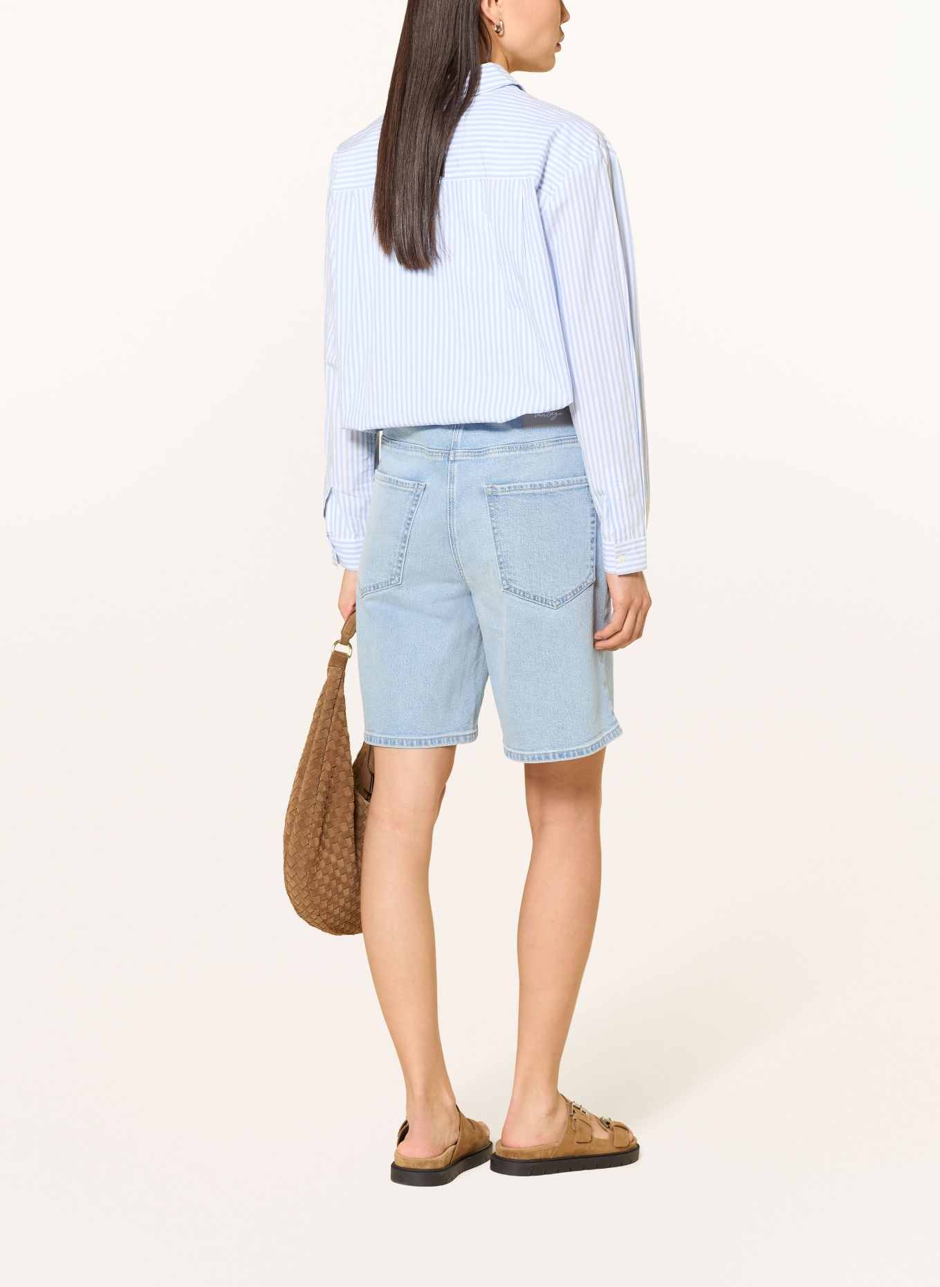 MAC FLORIDA denim Bermuda shorts: D281 authentic sky blue