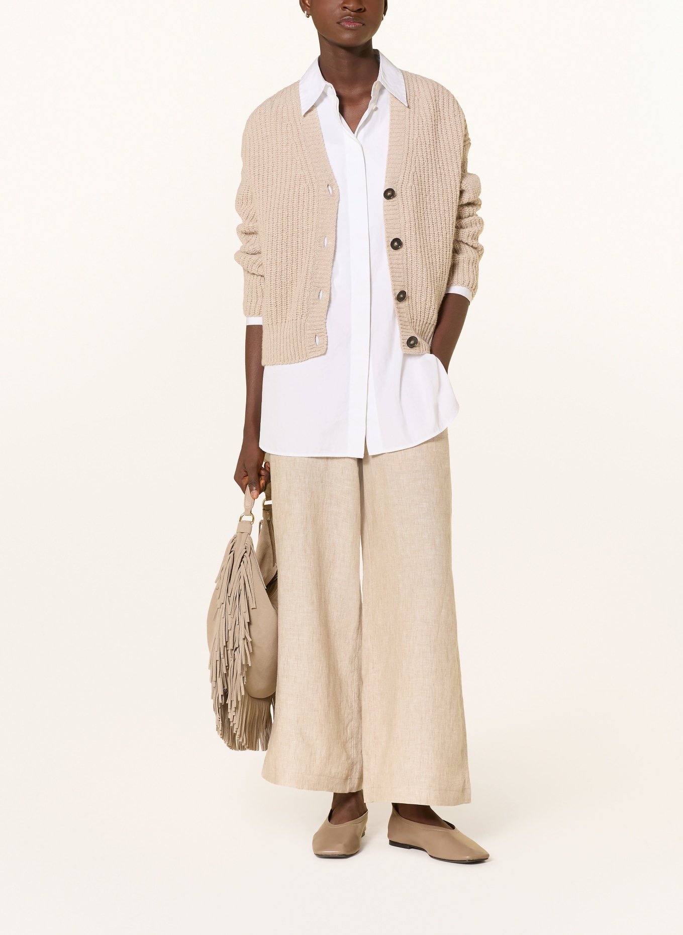 MAC Linnen culotte CALLIE: BEIGE