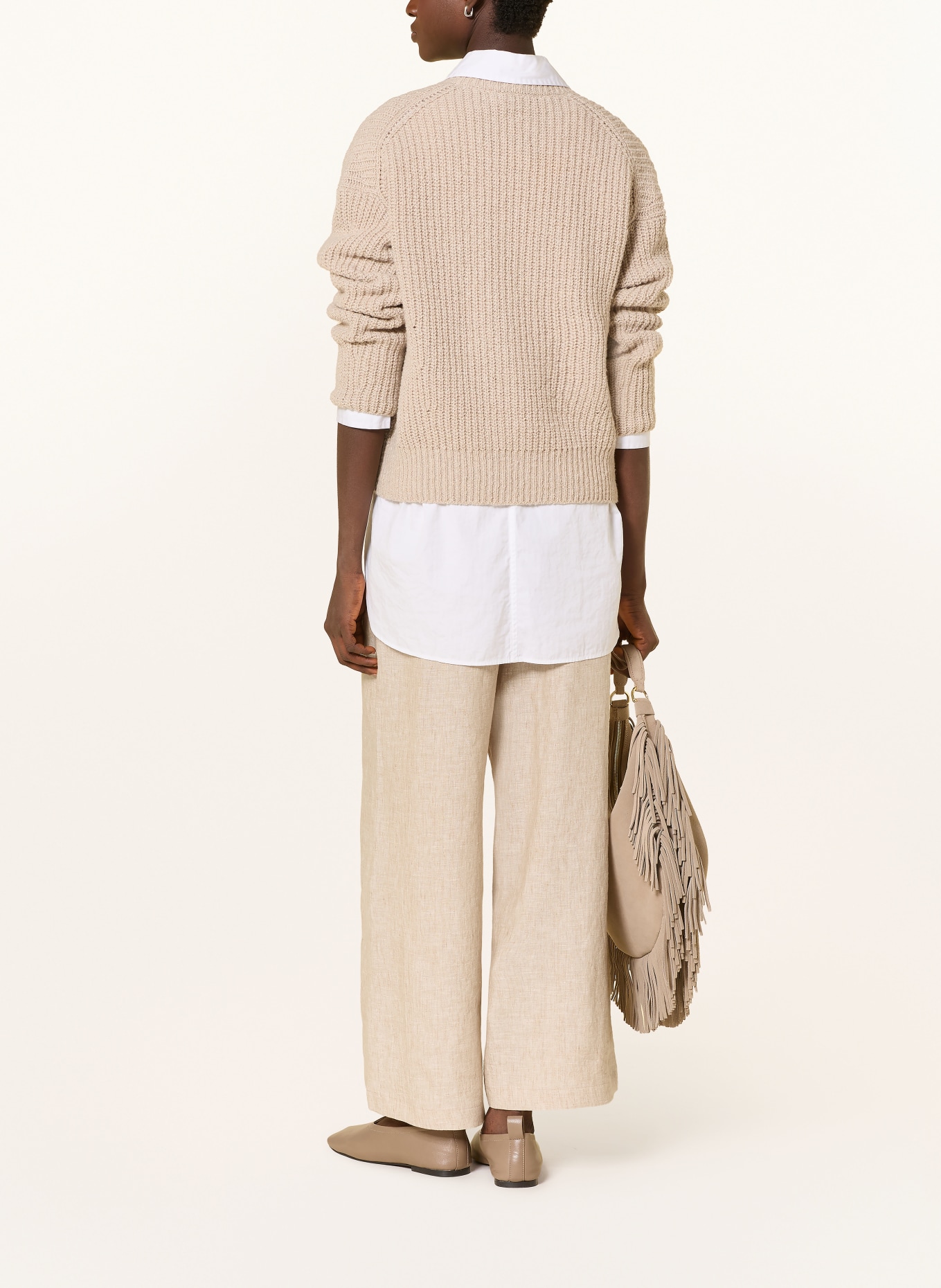 MAC Linnen culotte CALLIE: BEIGE