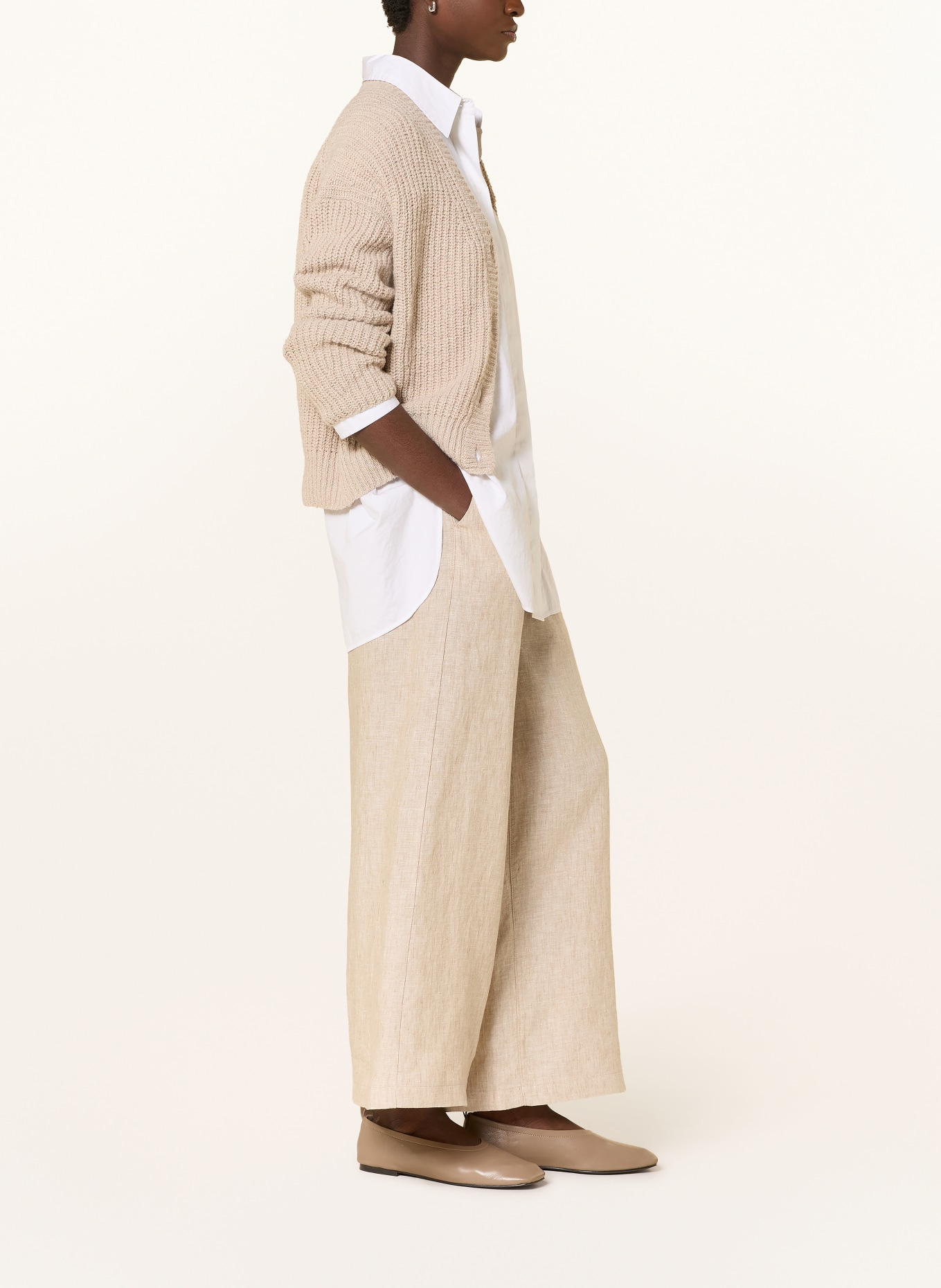 MAC Linnen culotte CALLIE: BEIGE