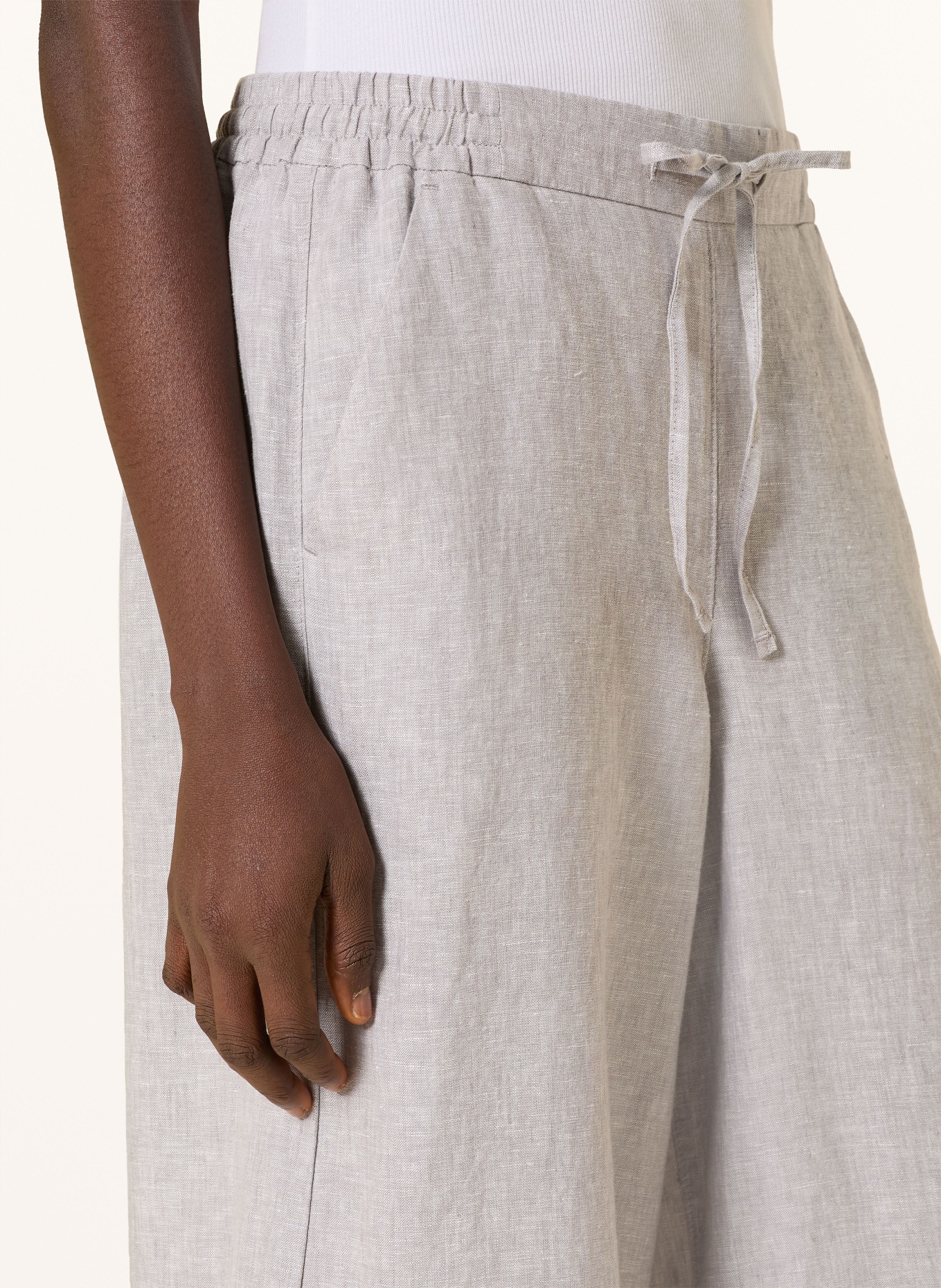 MAC Linnen culotte CALLIE: LICHTGRIJS