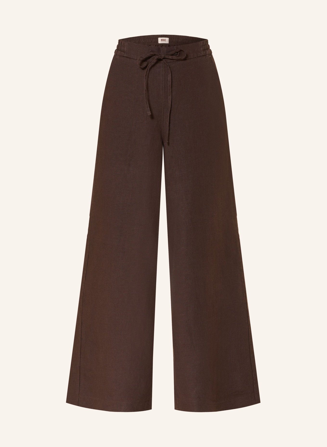 MAC Linnen culotte CALLIE: MARRON FONCÉ