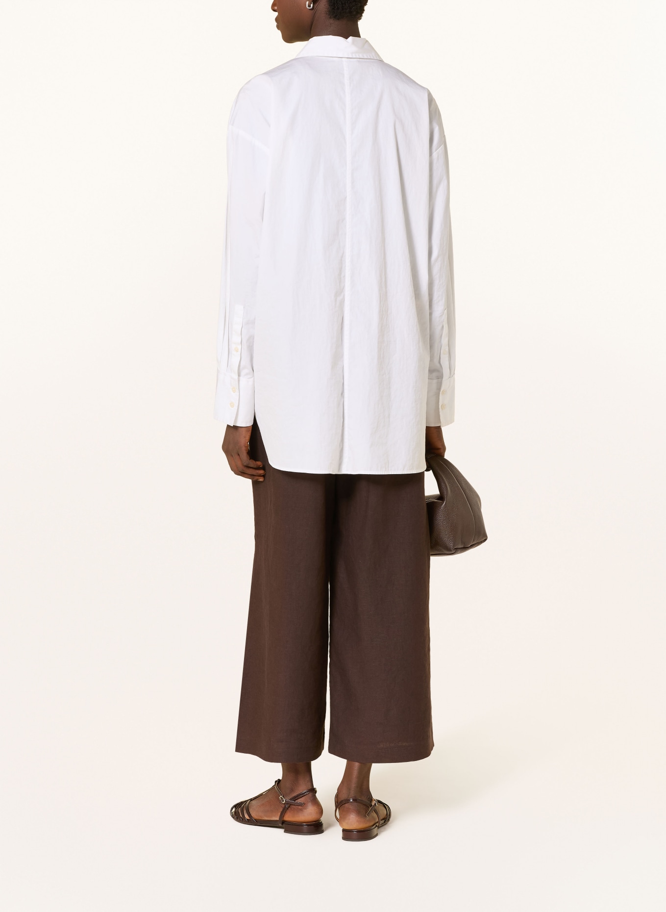 MAC Linnen culotte CALLIE: MARRON FONCÉ