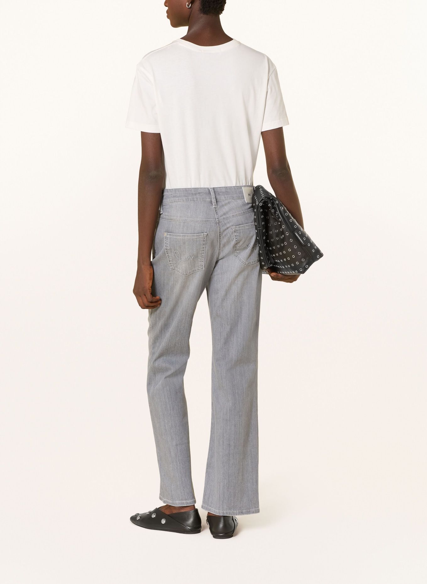 MAC LAURA flared jeans: D346 grey comercial wash