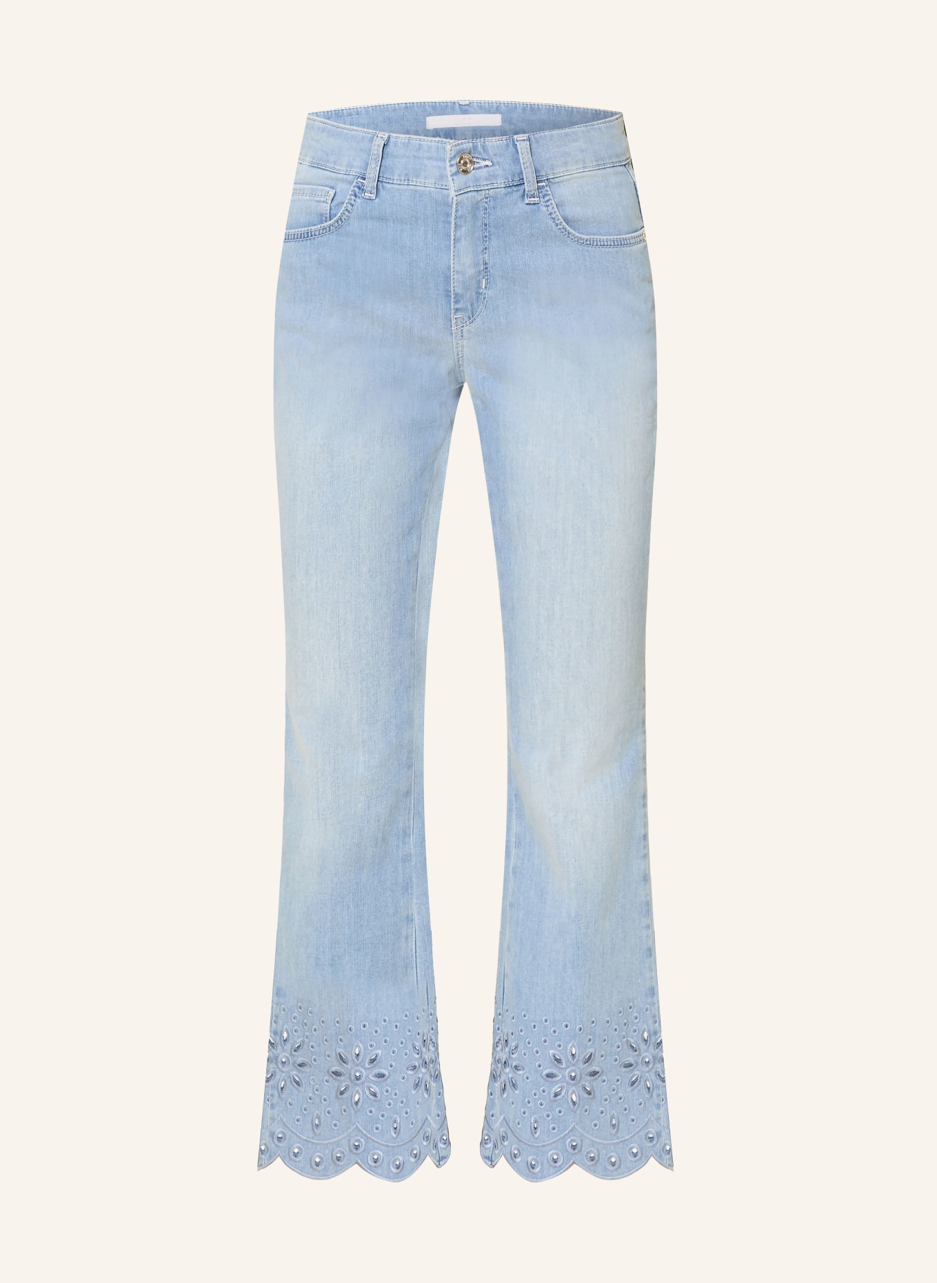 MAC Jean court avec pointe trouée: D434 authentic bleached wash