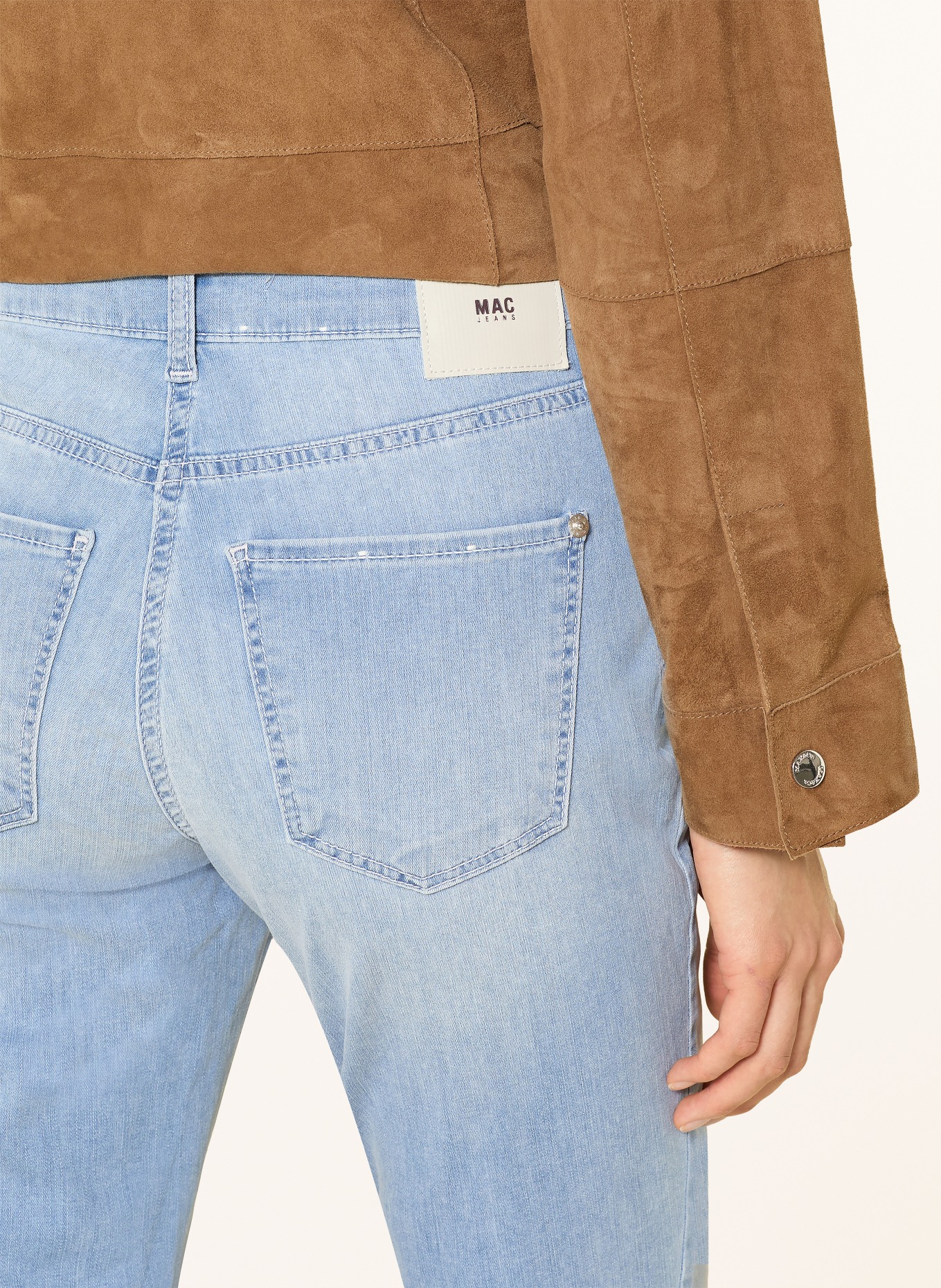 MAC Jean court avec pointe trouée: D434 authentic bleached wash