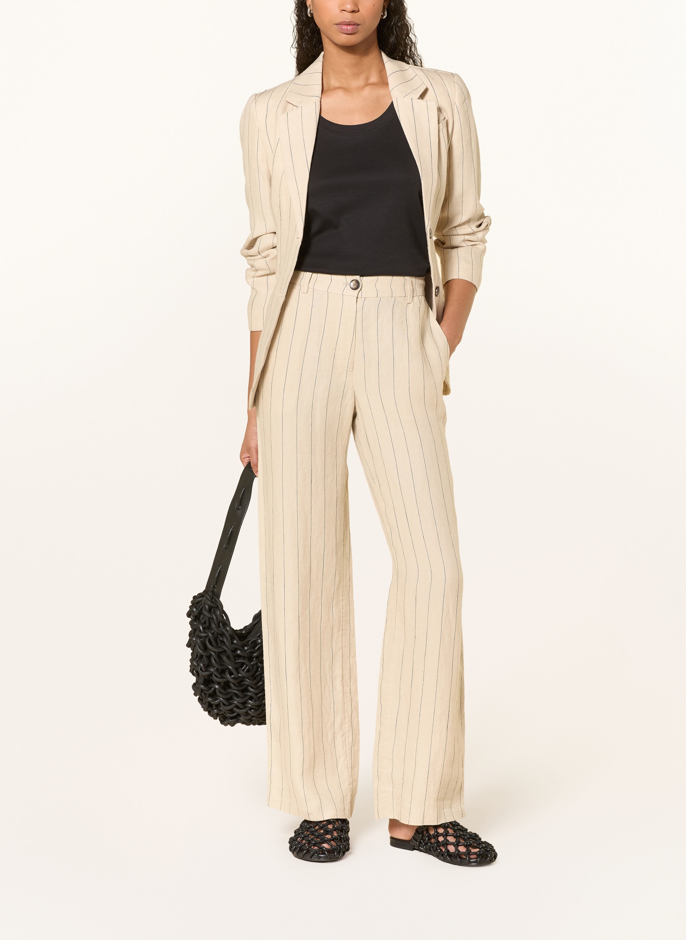 MSCH COPENHAGEN Marlene pants MSCHCLARITTE: LIGHT BROWN / BLACK