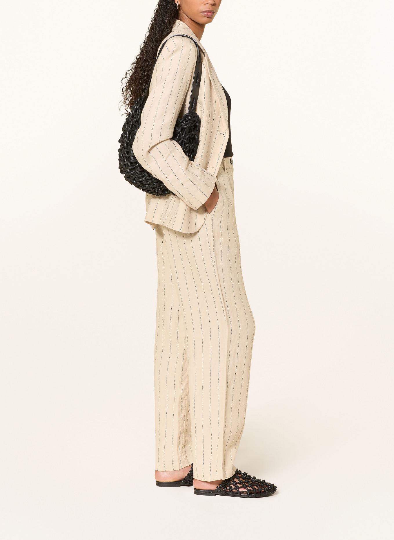 MSCH COPENHAGEN Marlene pants MSCHCLARITTE: LIGHT BROWN / BLACK