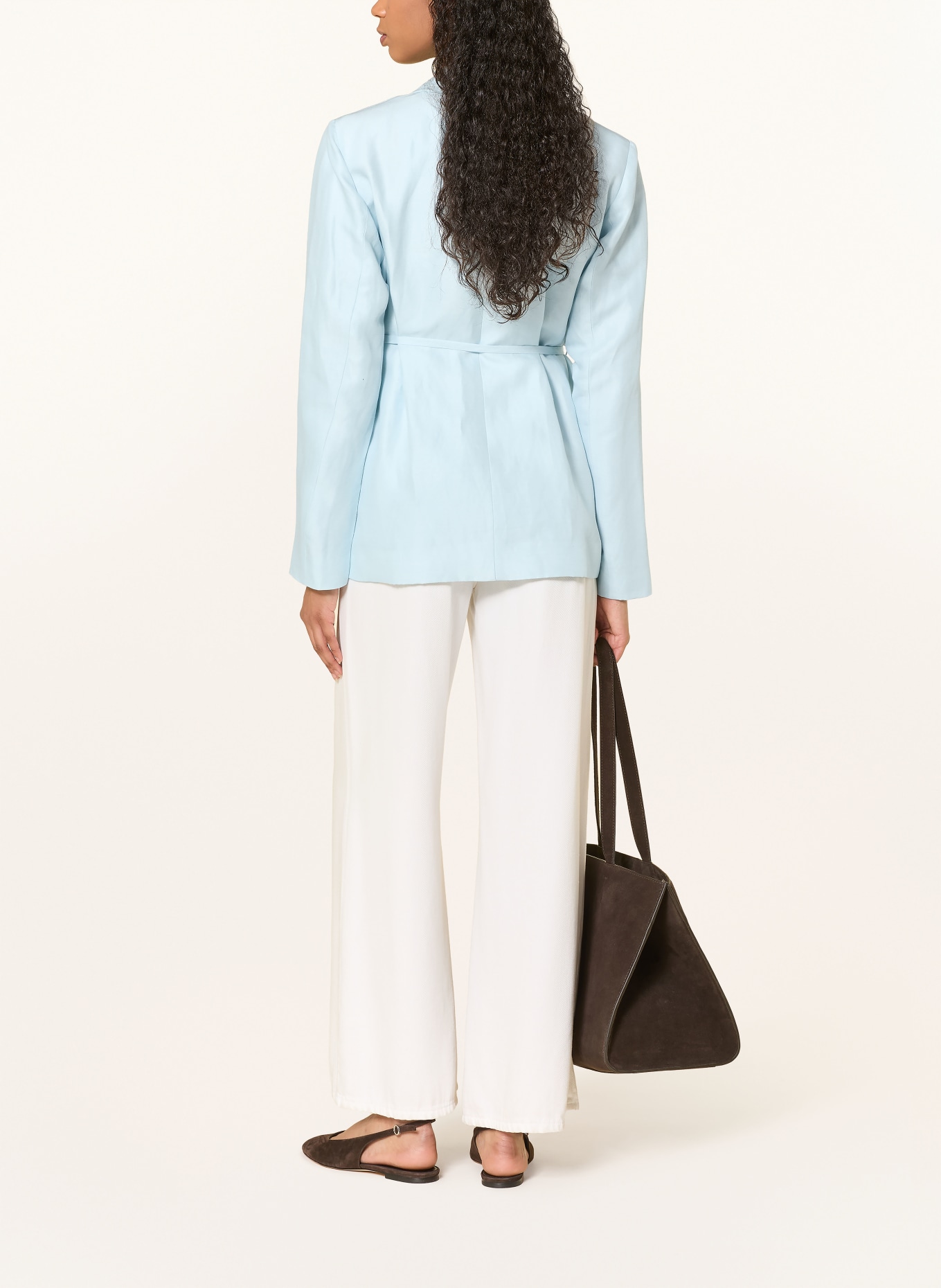 MSCH COPENHAGEN MSCHGRACIELA FRANCISKA blazer with linen: LIGHT BLUE