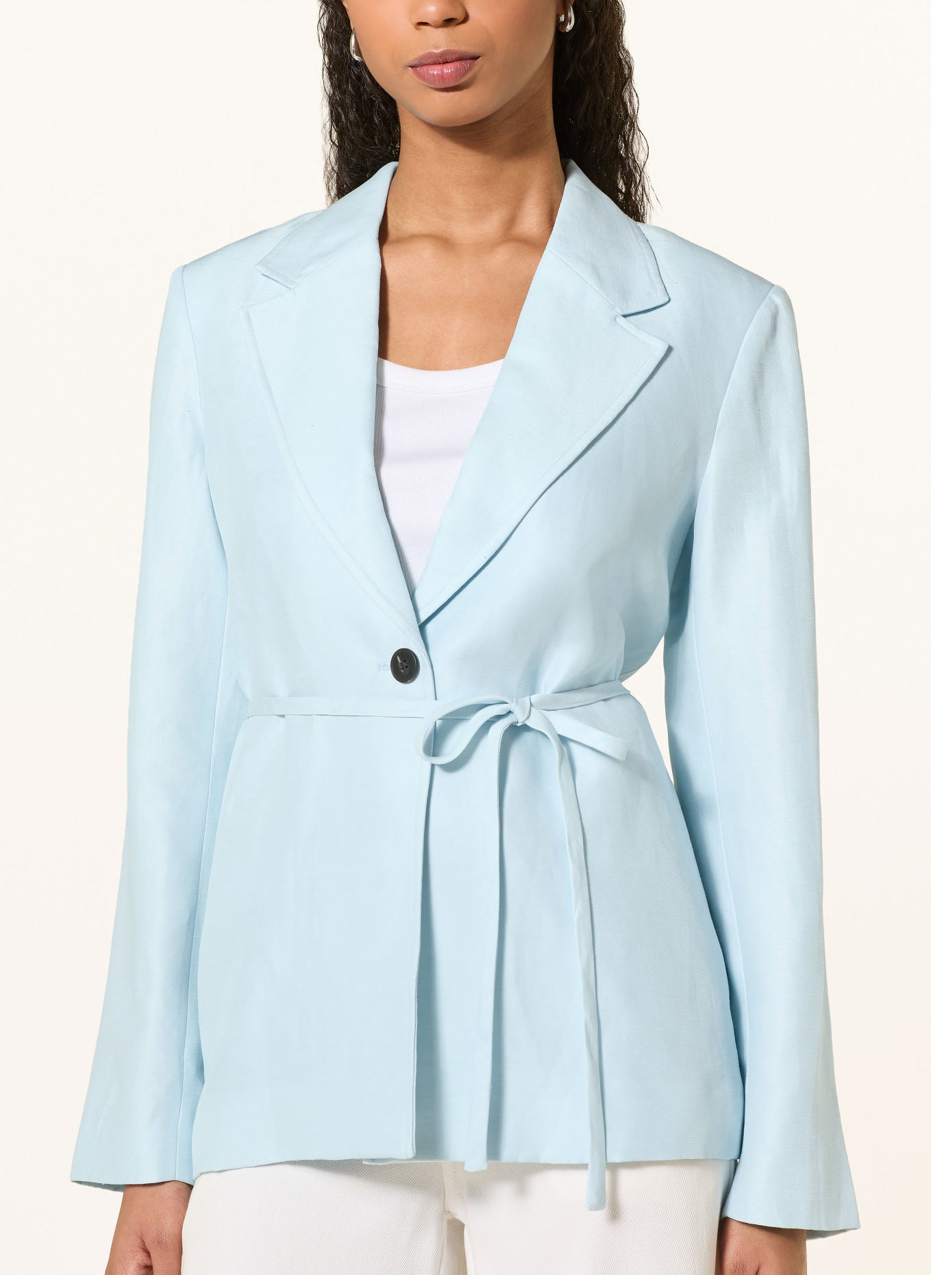 MSCH COPENHAGEN MSCHGRACIELA FRANCISKA blazer with linen: LIGHT BLUE
