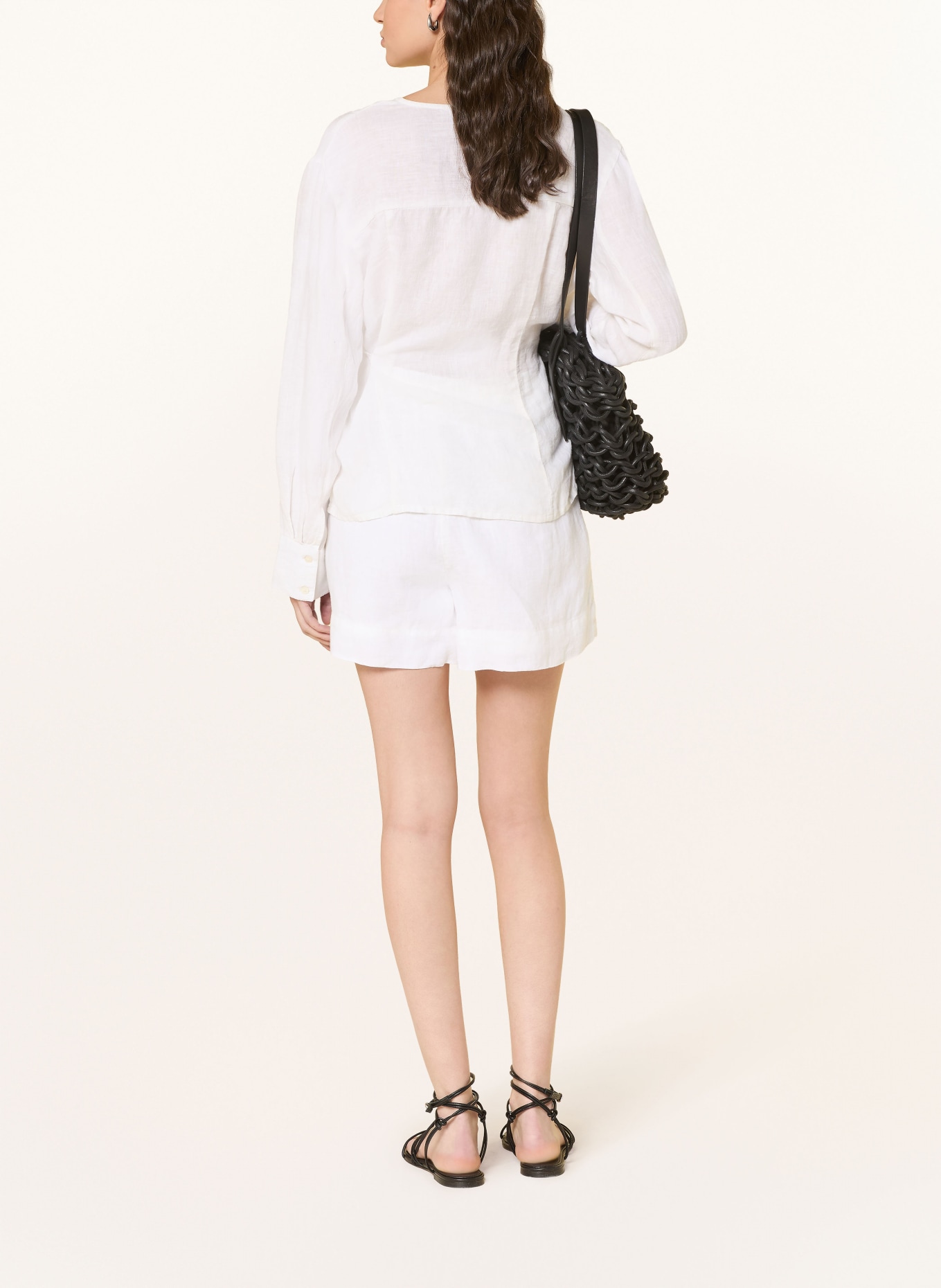 MSCH COPENHAGEN Leinenshorts MSCHPEARLINA: WEISS