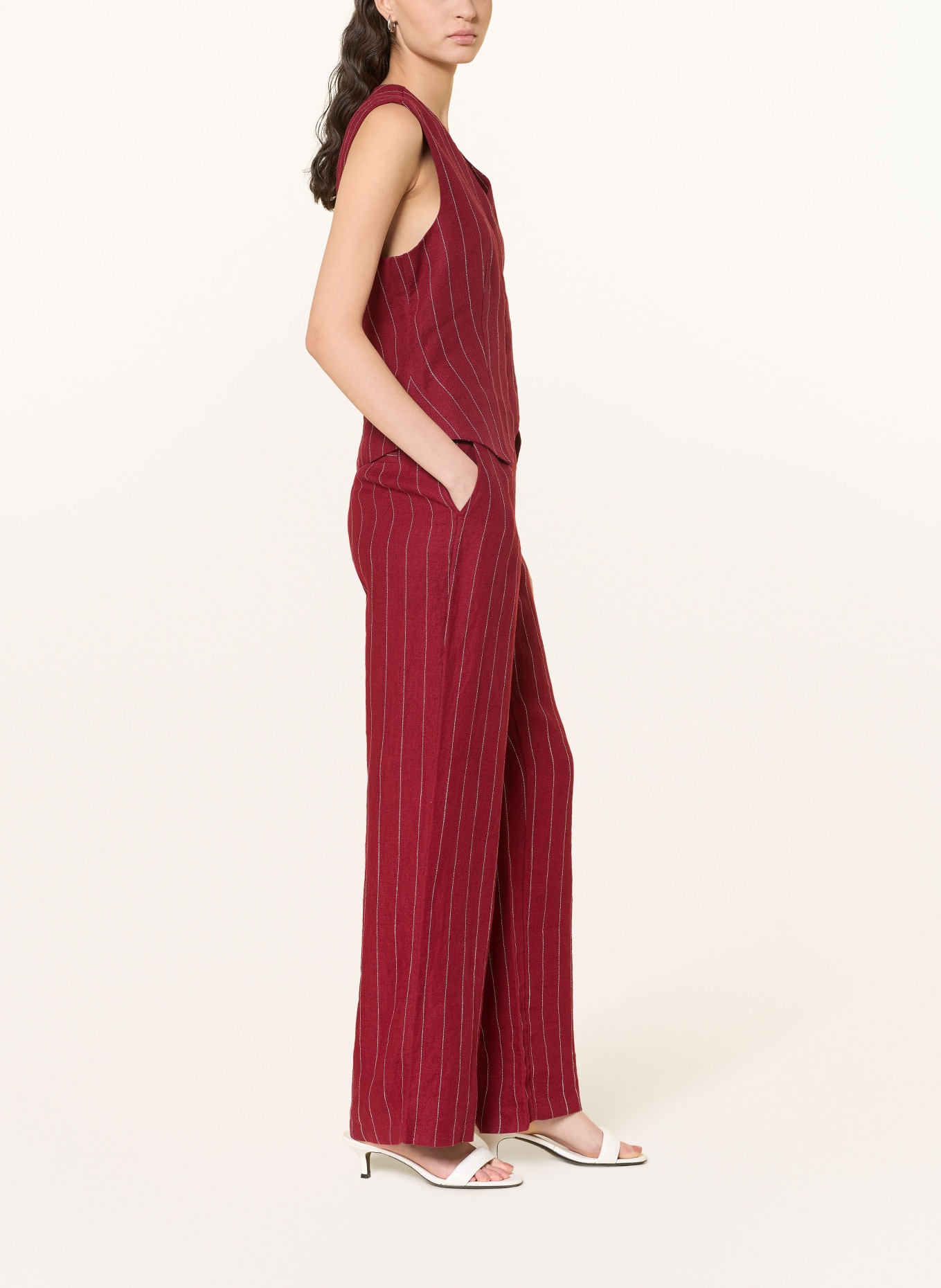 MSCH COPENHAGEN Pantalon Marlene MSCHFRANCISKA: ROUGE FONCÉ