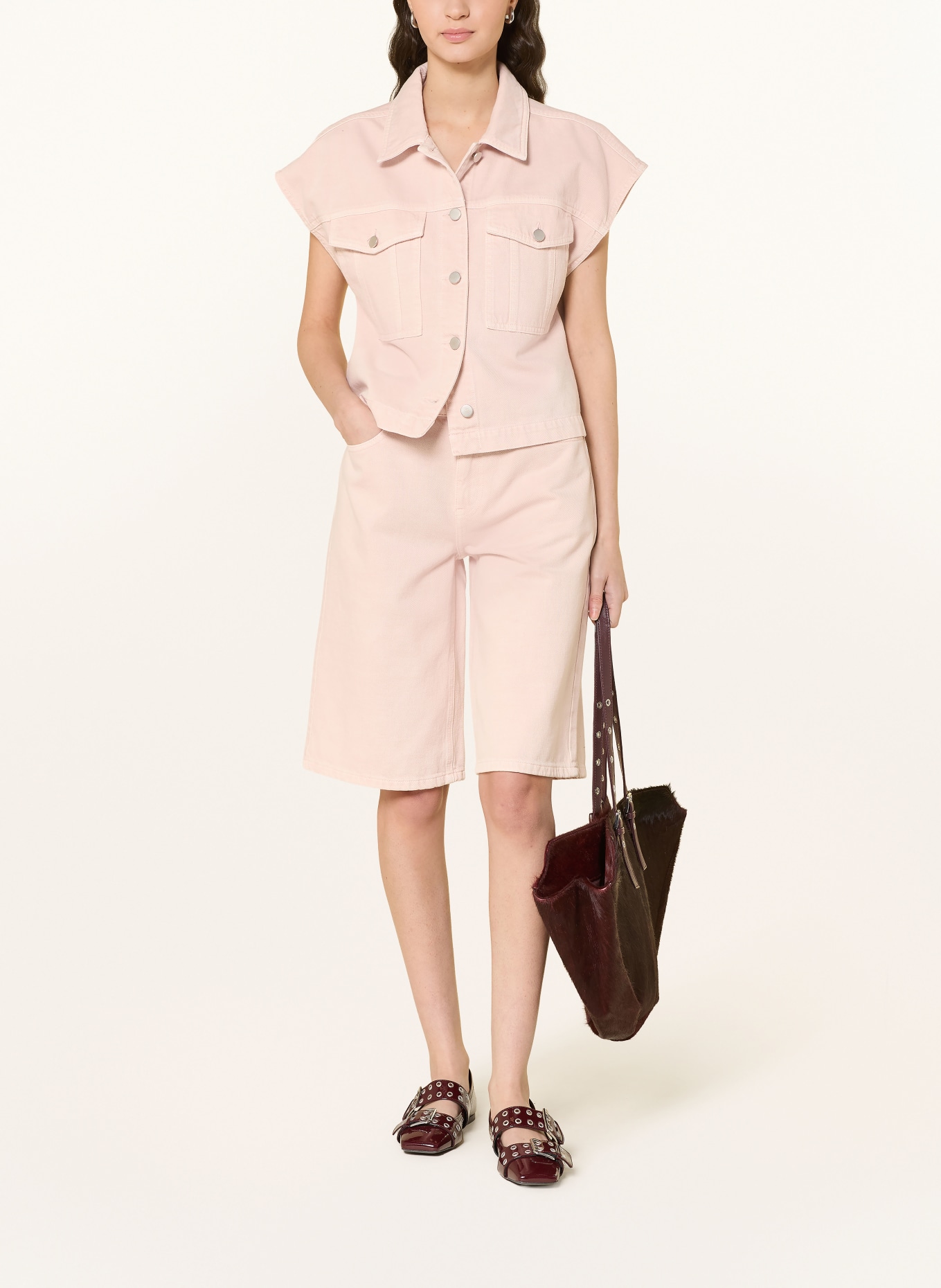 MSCH COPENHAGEN Jeans Bermuda shorts MSCHASPEN IDA: LIGHT PINK WASH