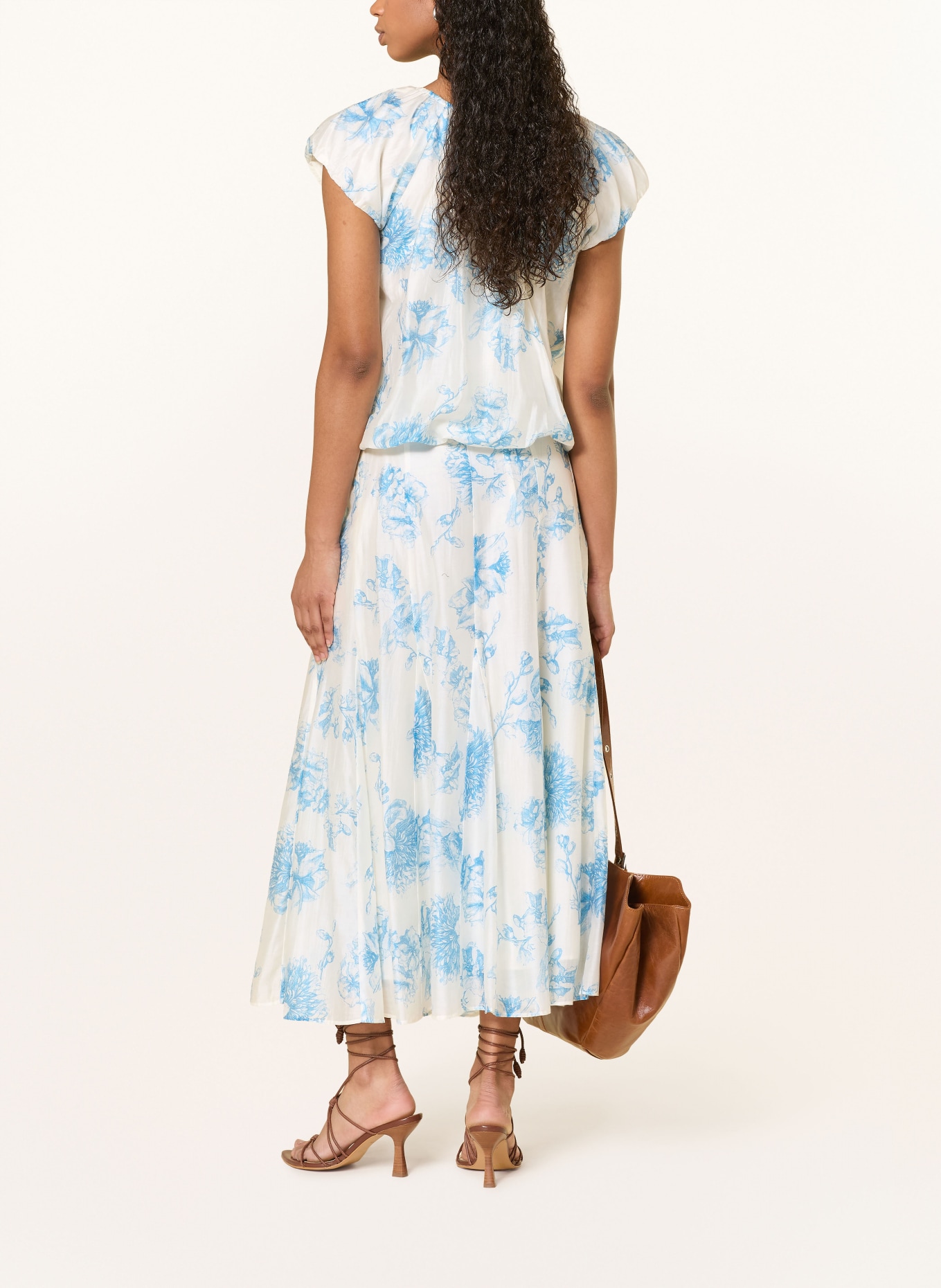 MSCH COPENHAGEN Blusenshirt MSCHEVANGELIA: CREME / HELLBLAU