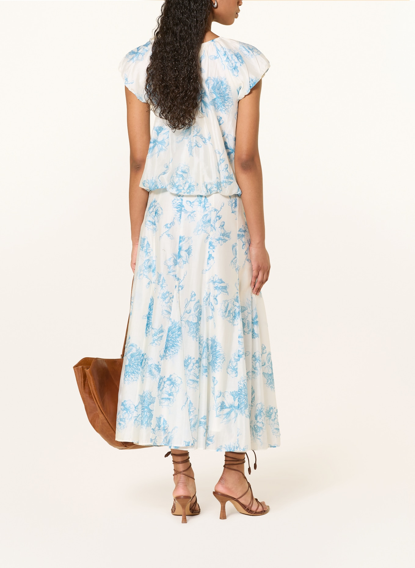 MSCH COPENHAGEN Sukně MSCHEVANGELIA: BÍLÁ / TMAVĚ MODRÁ