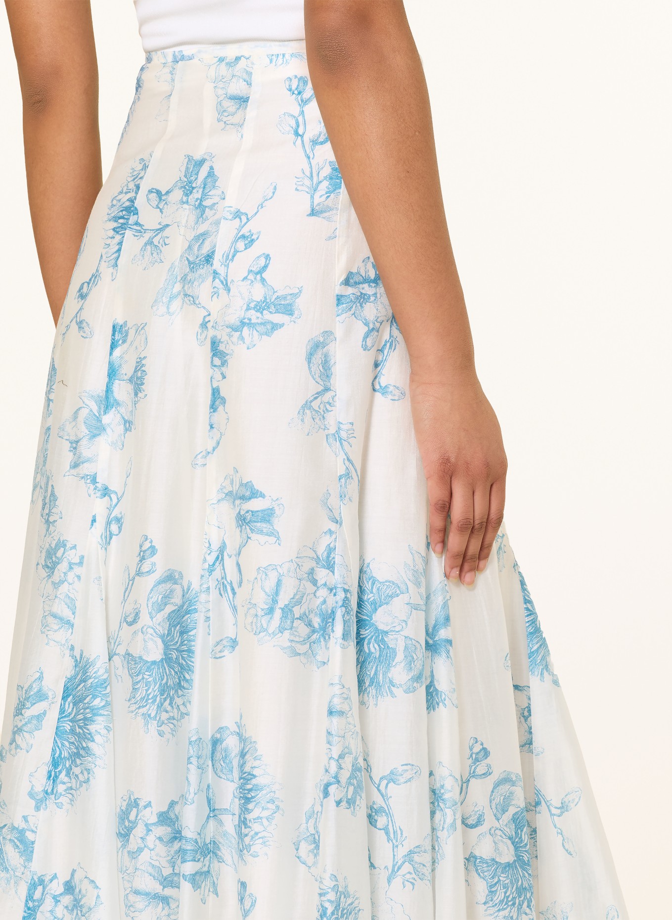 MSCH COPENHAGEN Sukně MSCHEVANGELIA: BÍLÁ / TMAVĚ MODRÁ