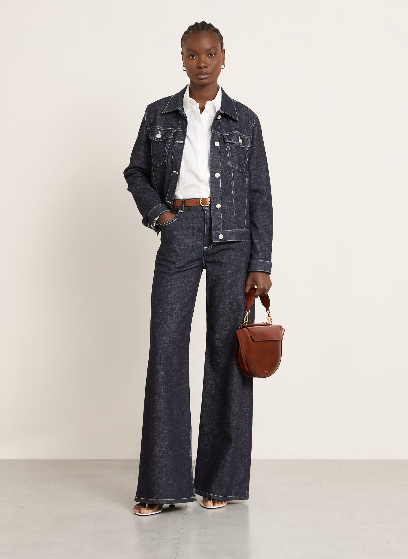 WANDLER Handtas HORTENSIA: BRUIN / GOUD