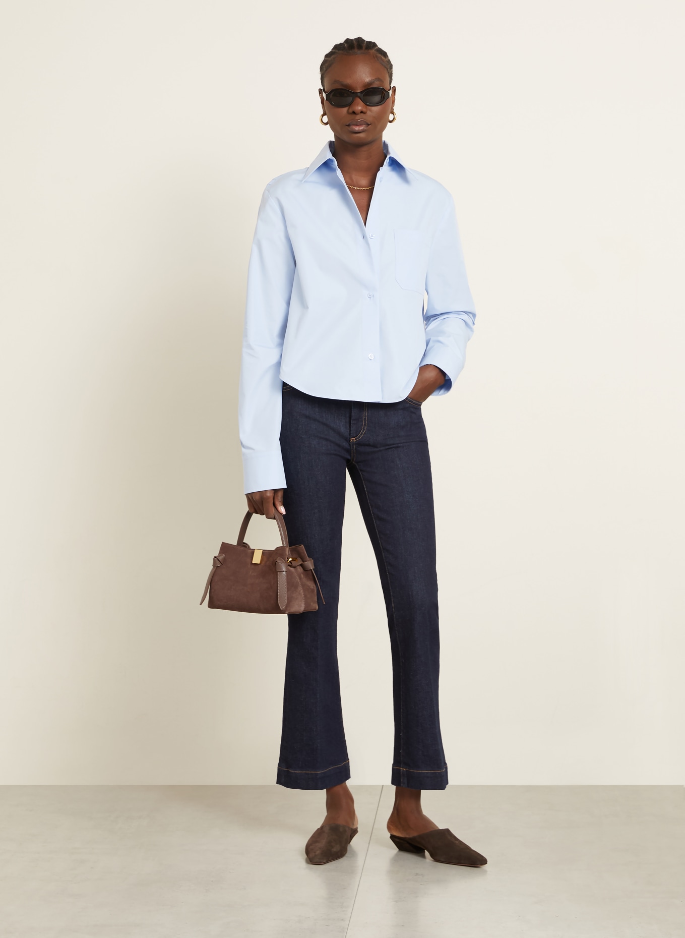 YUZEFI Torebka GYOZA MINI: BRĄZOWY