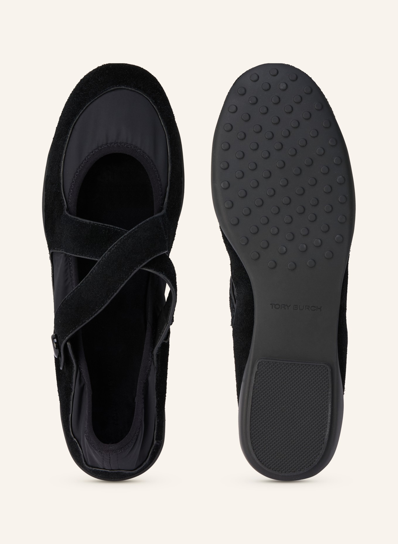 TORY BURCH Mary Jane ballerina flats ROMY: BLACK
