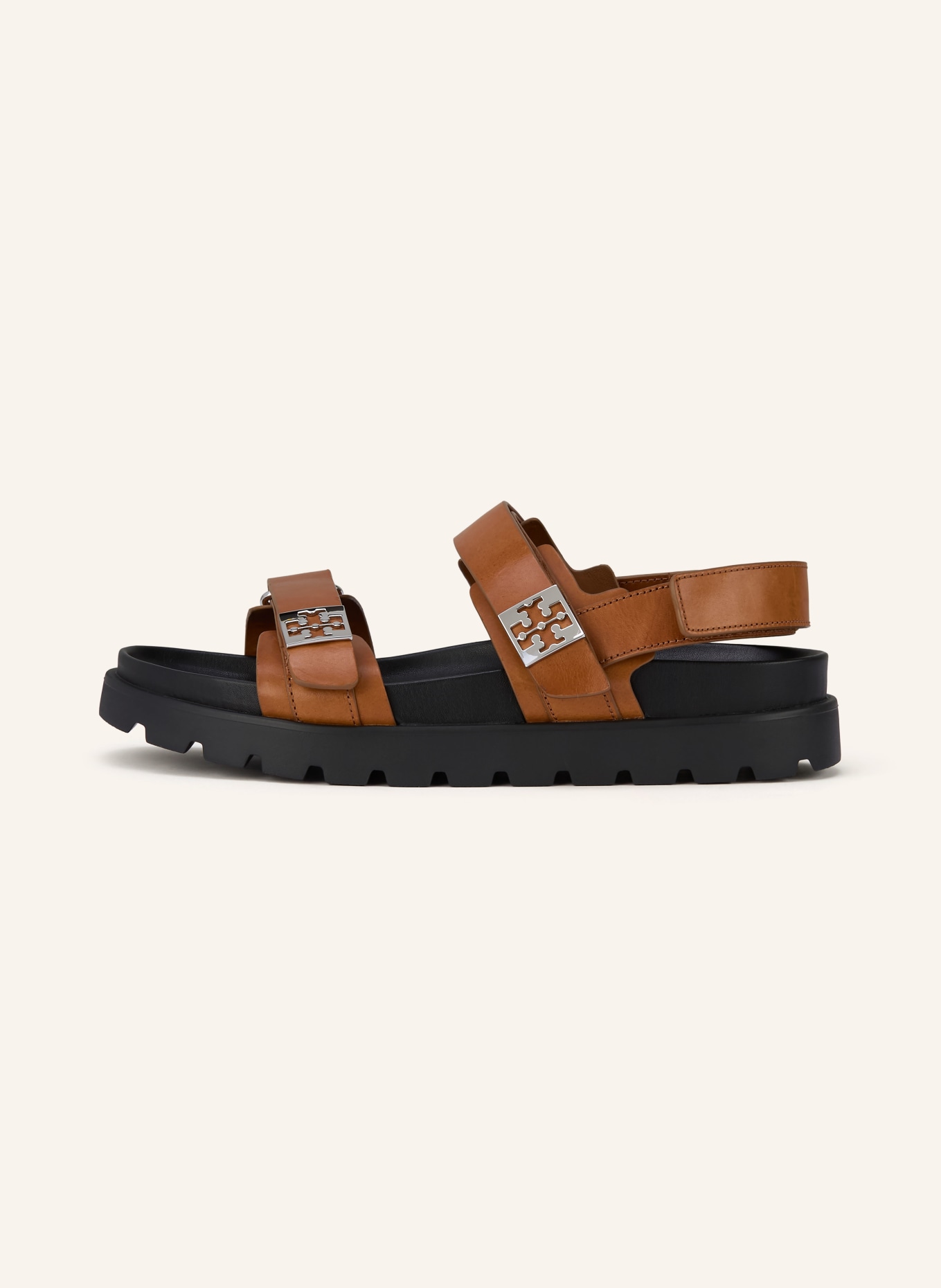 TORY BURCH Sandalen MELLOW SPORT: COGNAC / SILBER