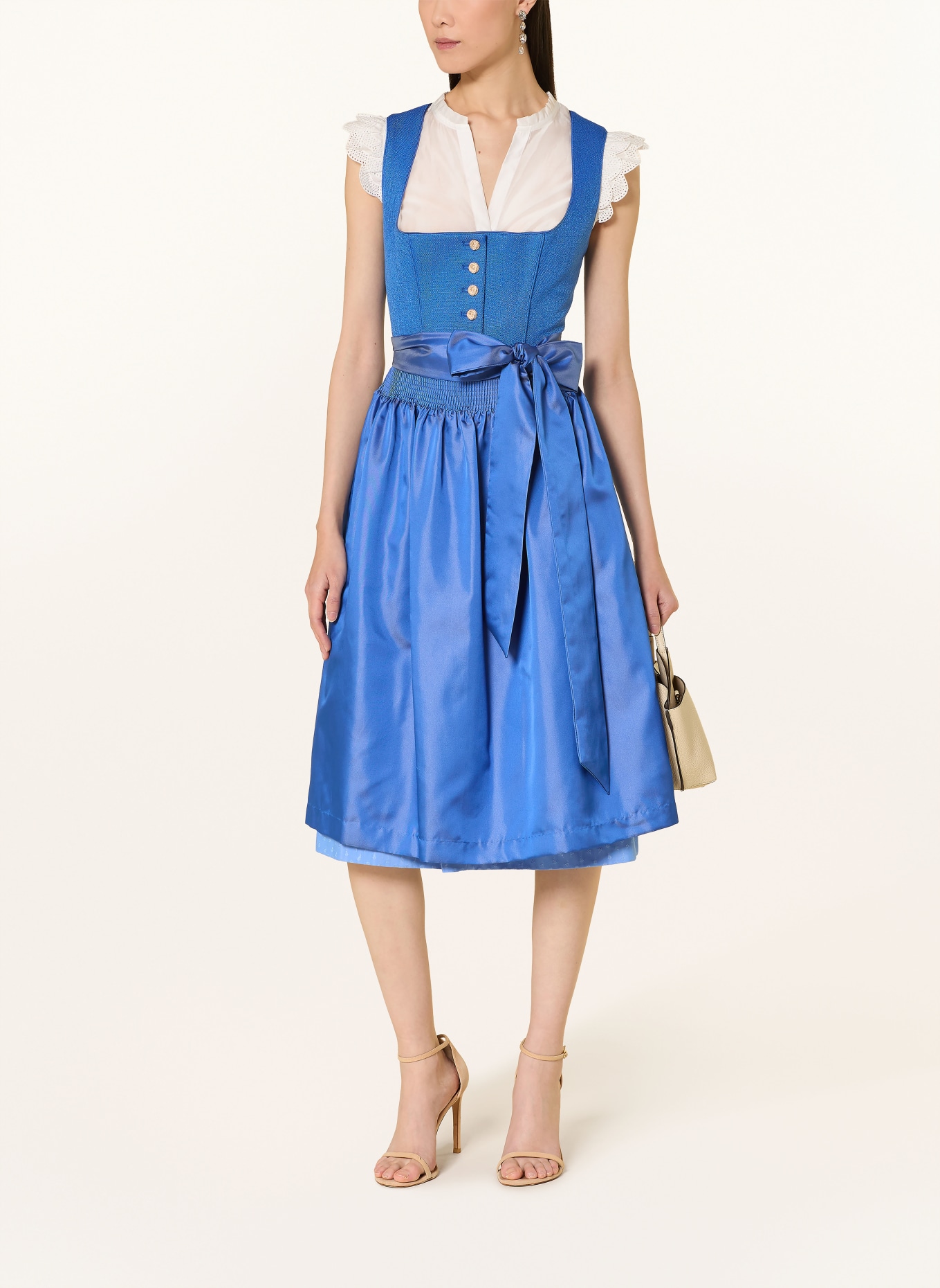 KRÜGER Dirndl ODA: BLAU / HELLBLAU