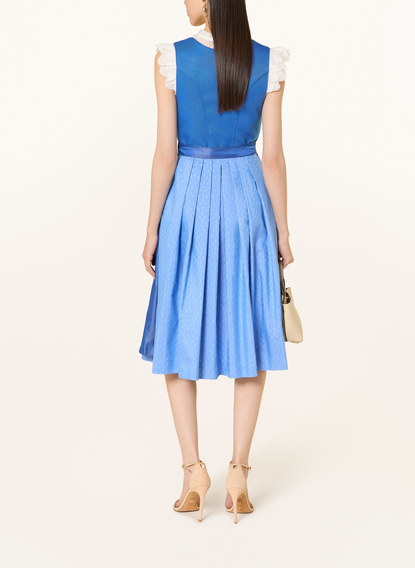 KRÜGER Dirndl ODA: BLAU / HELLBLAU