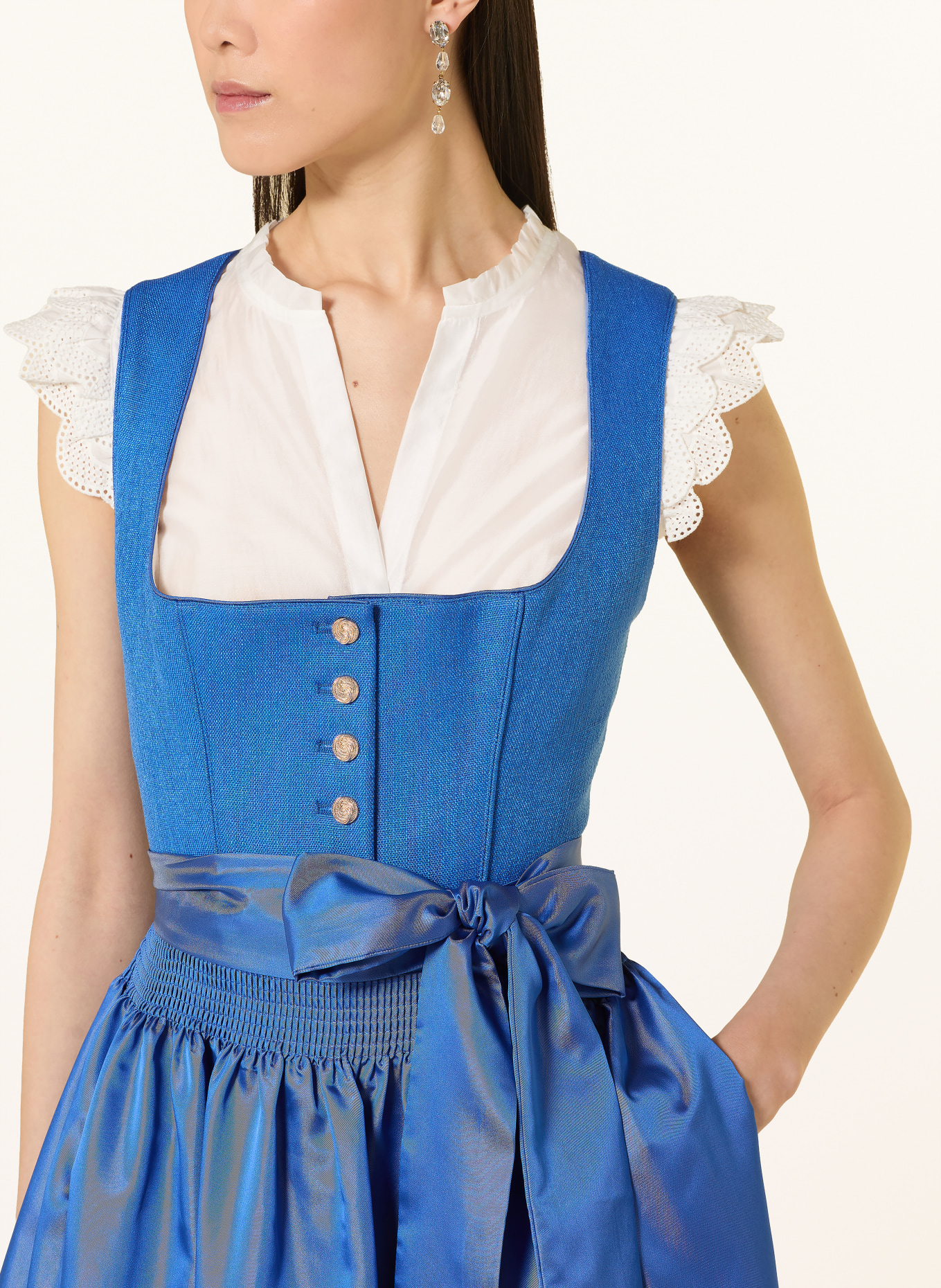 KRÜGER Dirndl ODA: BLAU / HELLBLAU