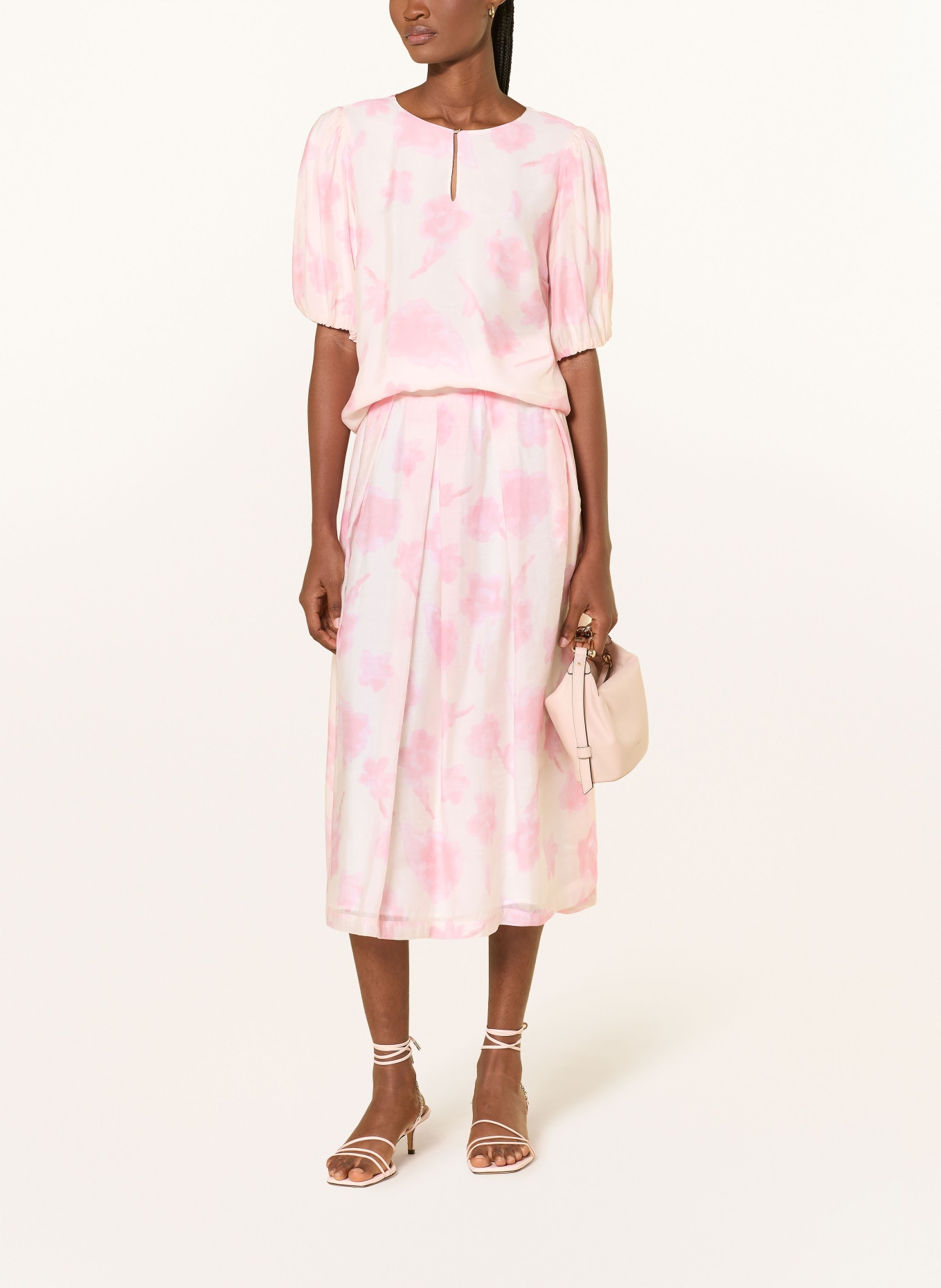 MORE & MORE spódnica: JASNOCZERWONY / KREMOWY / MOCNORÓŻOWY