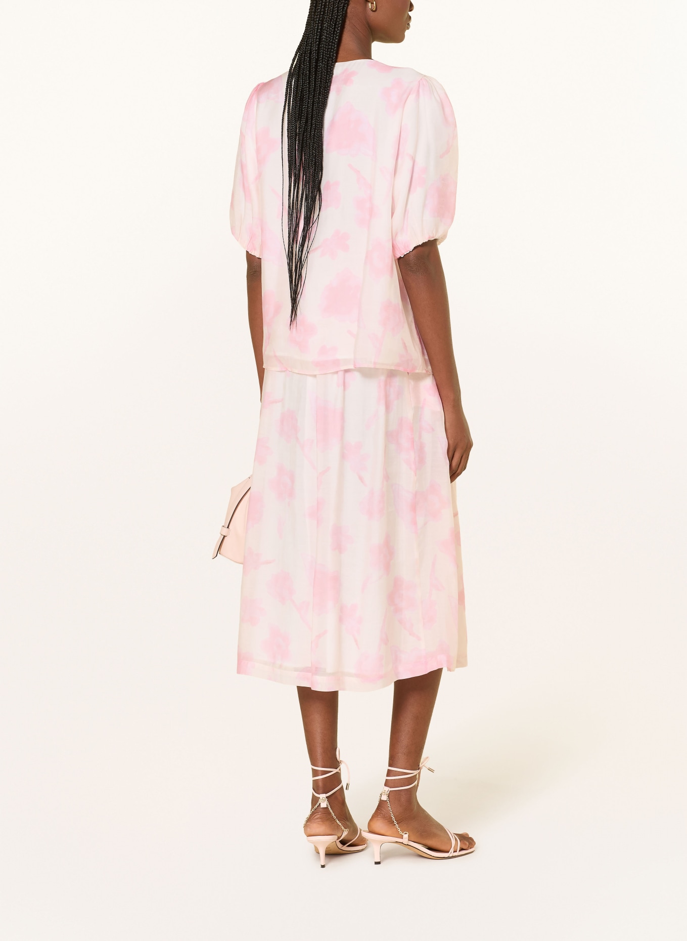 MORE & MORE spódnica: JASNOCZERWONY / KREMOWY / MOCNORÓŻOWY