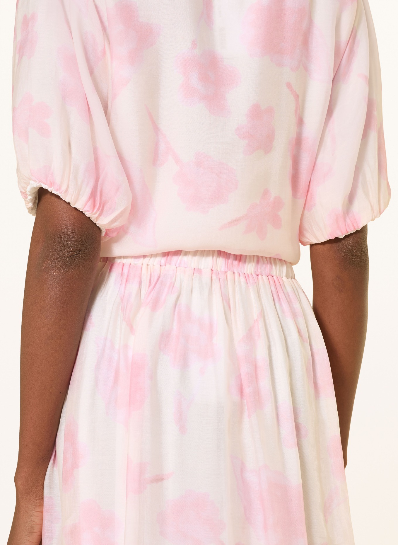 MORE & MORE spódnica: JASNOCZERWONY / KREMOWY / MOCNORÓŻOWY