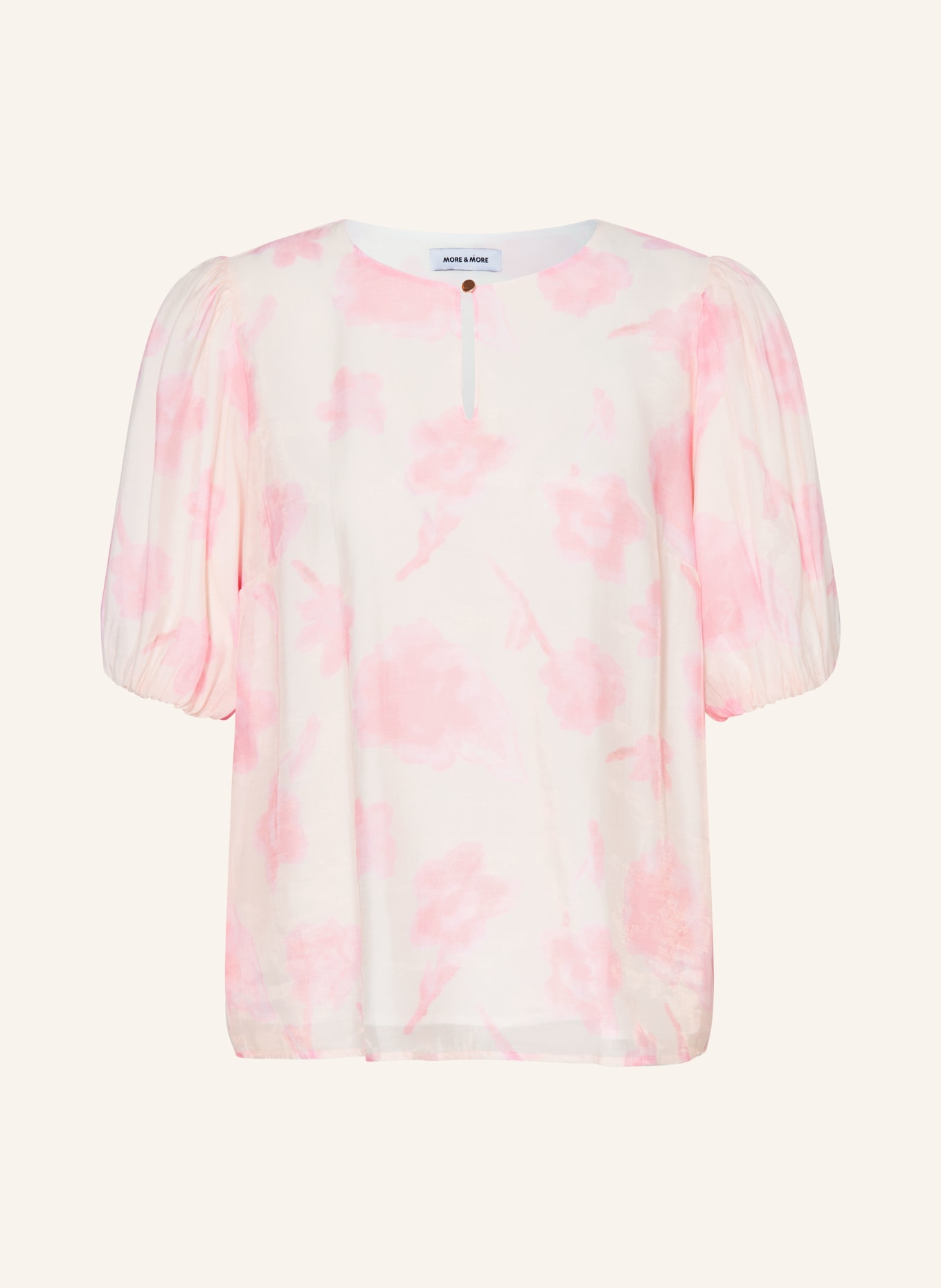 MORE & MORE Blusenshirt: CREME / ROSÉ / PINK