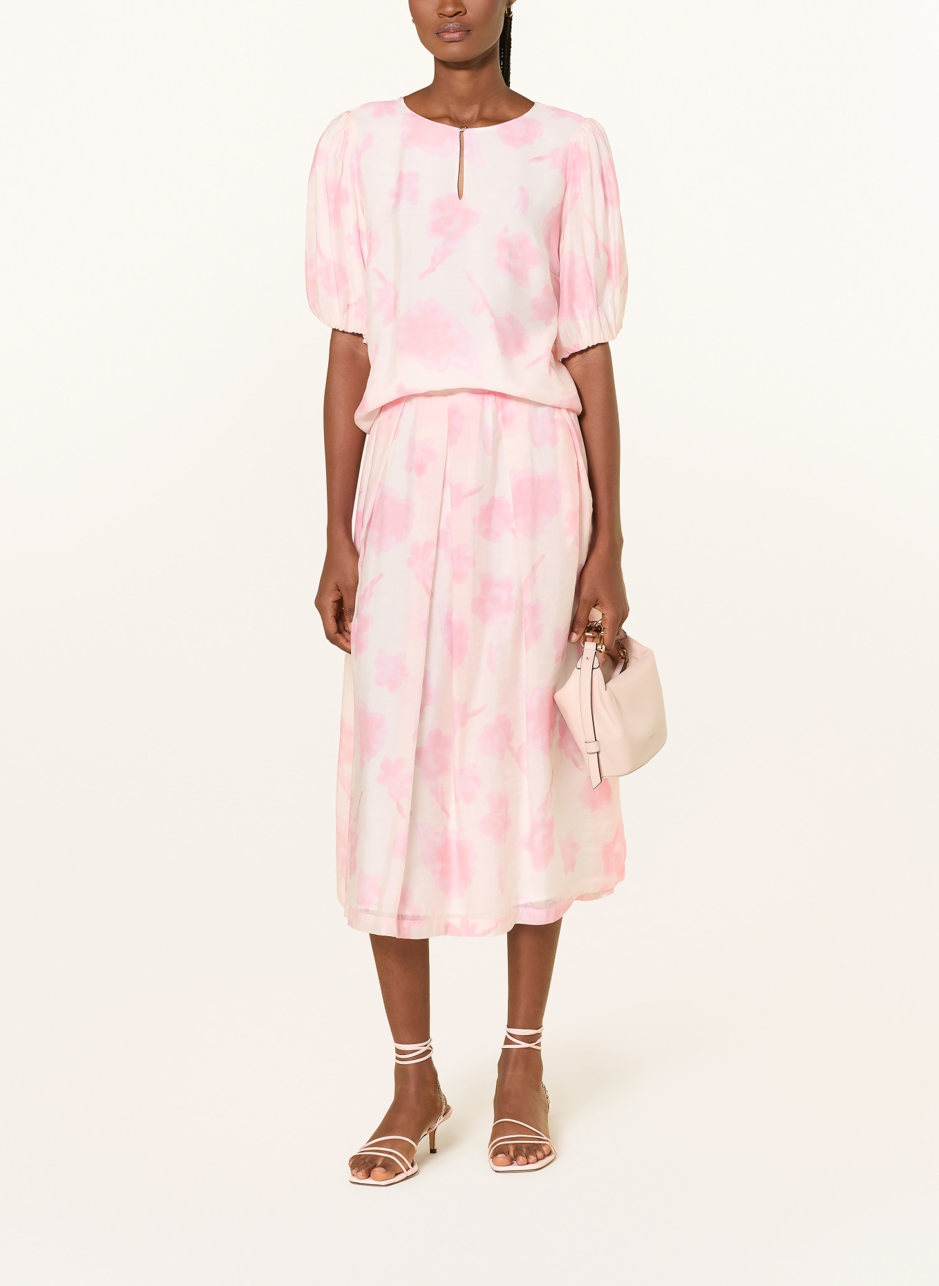 MORE & MORE Blusenshirt: CREME / ROSÉ / PINK