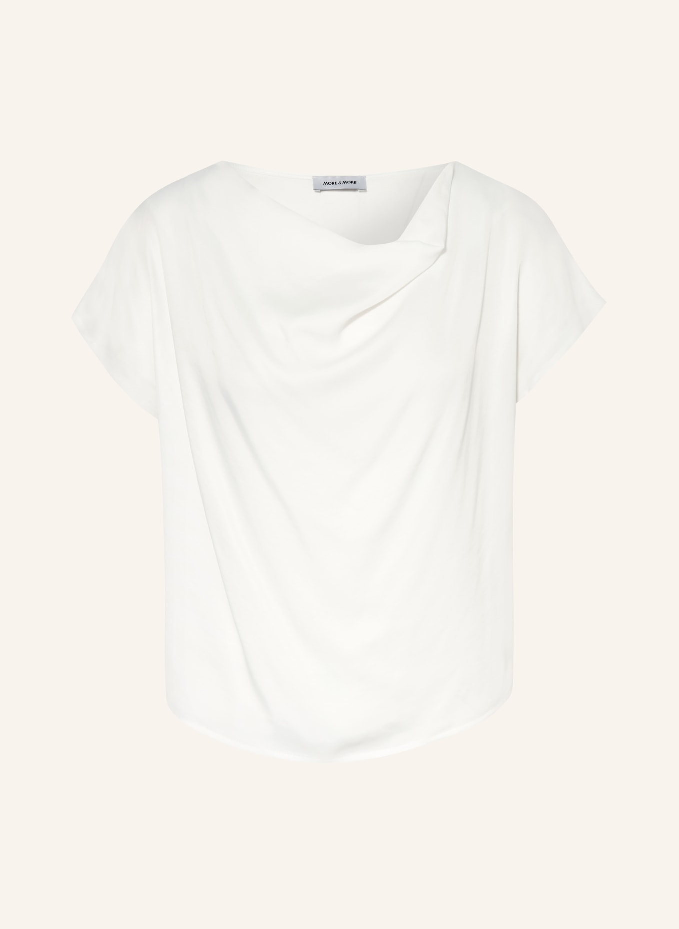 MORE & MORE Blusenshirt aus Satin: WEISS