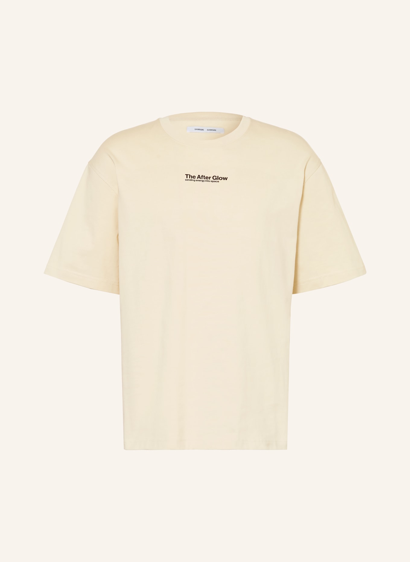 SAMSØE  SAMSØE SAUNI T-shirt: BEIGE / DARK BROWN