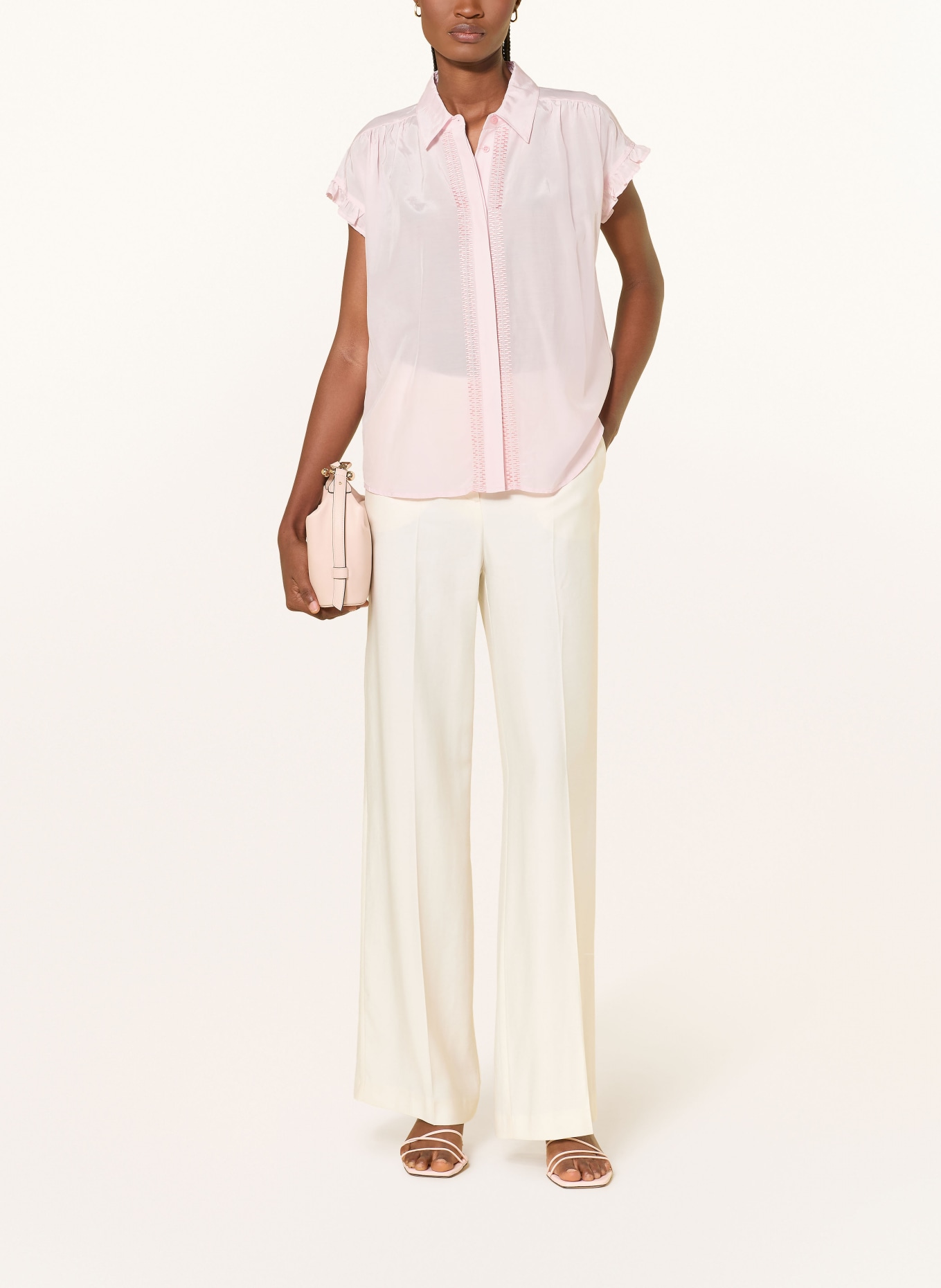 MORE & MORE Blouse met ruches: ROSE CLAIR