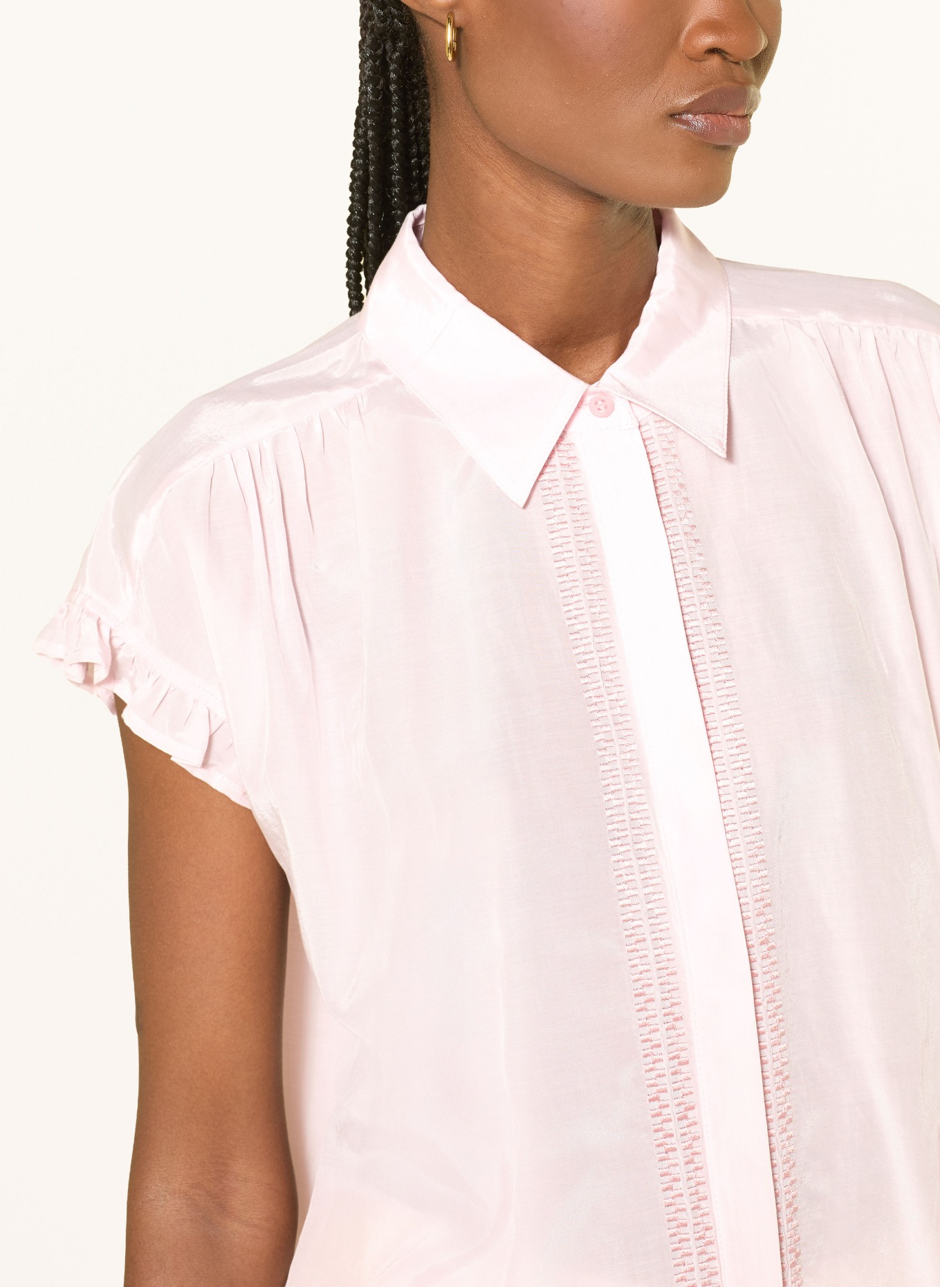 MORE & MORE Blouse met ruches: ROSE CLAIR