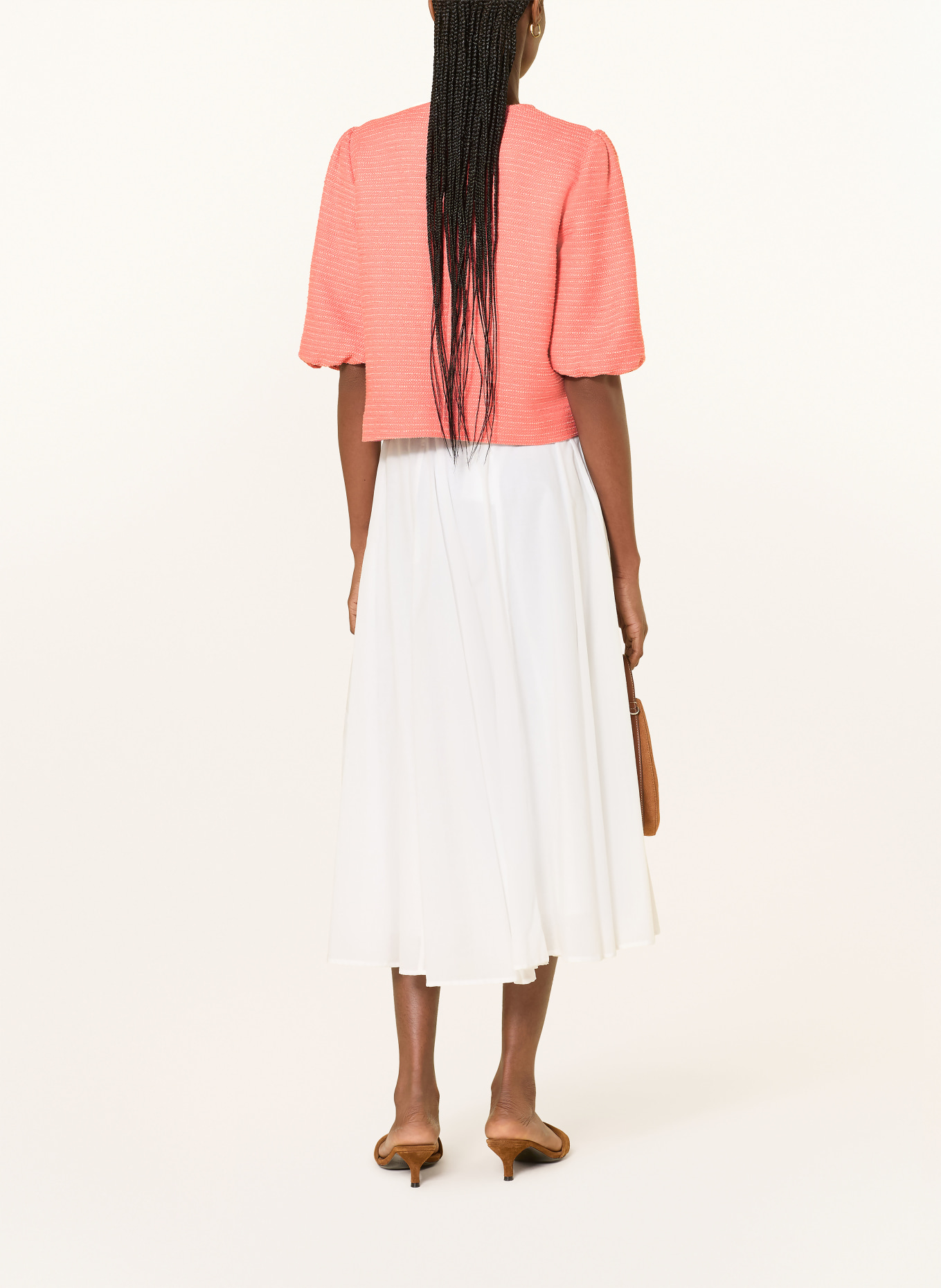 MORE & MORE Bouclé jas: LICHTROOD