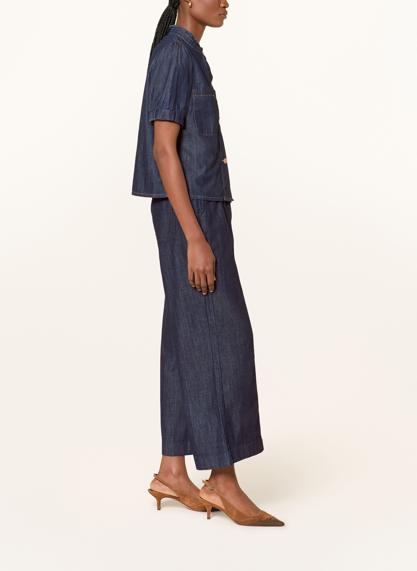 MORE & MORE denim culottes: 0963 DARK BLUE DENIM