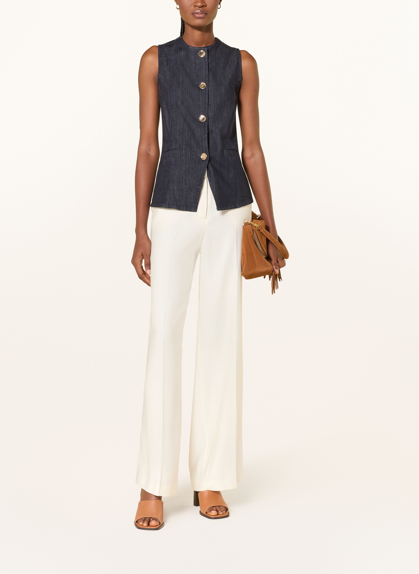 MORE & MORE kamizelka dżinsowa: GRANATOWY