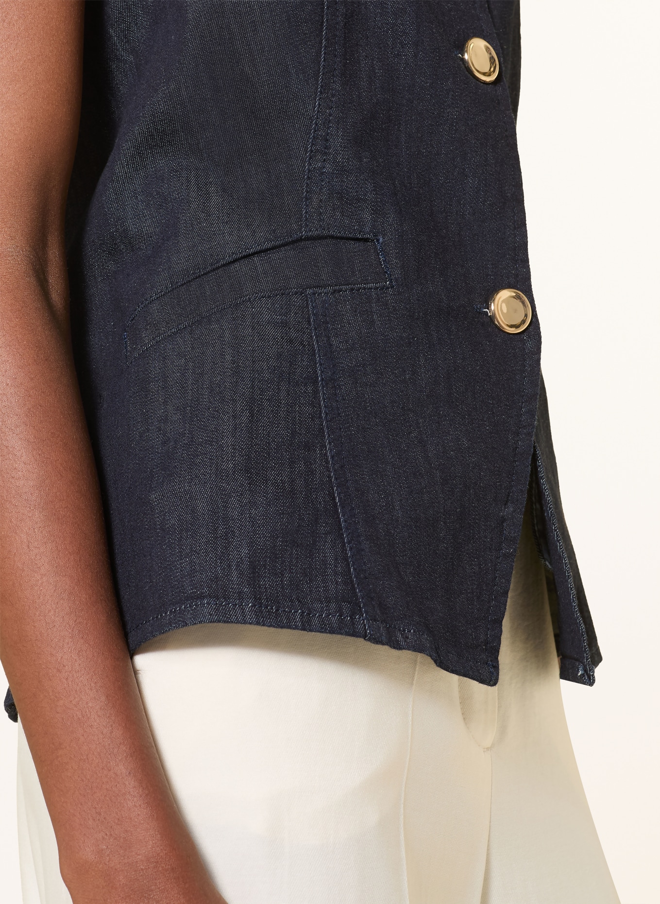 MORE & MORE kamizelka dżinsowa: GRANATOWY