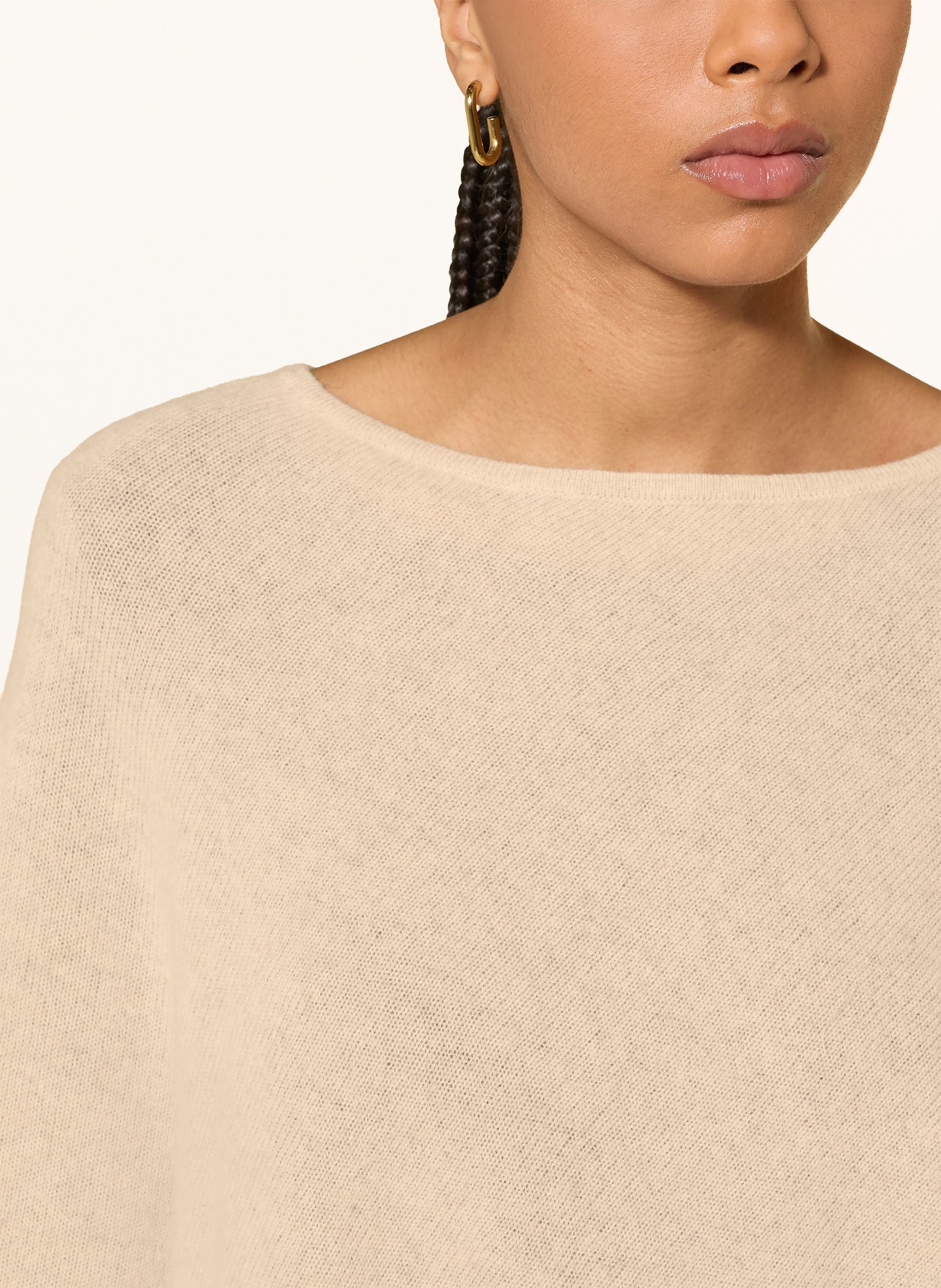 darling harbour cashmere poncho: pebble melange