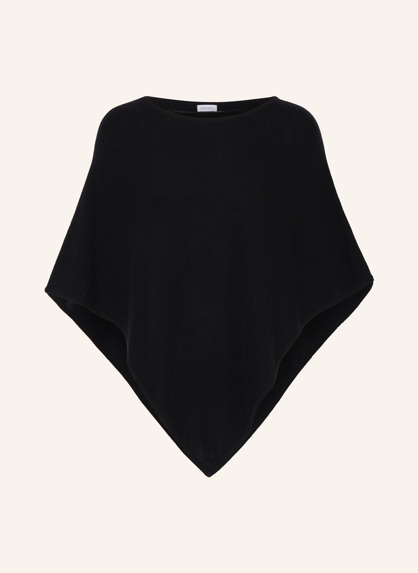 darling harbour Poncho en cachemire: BLACK