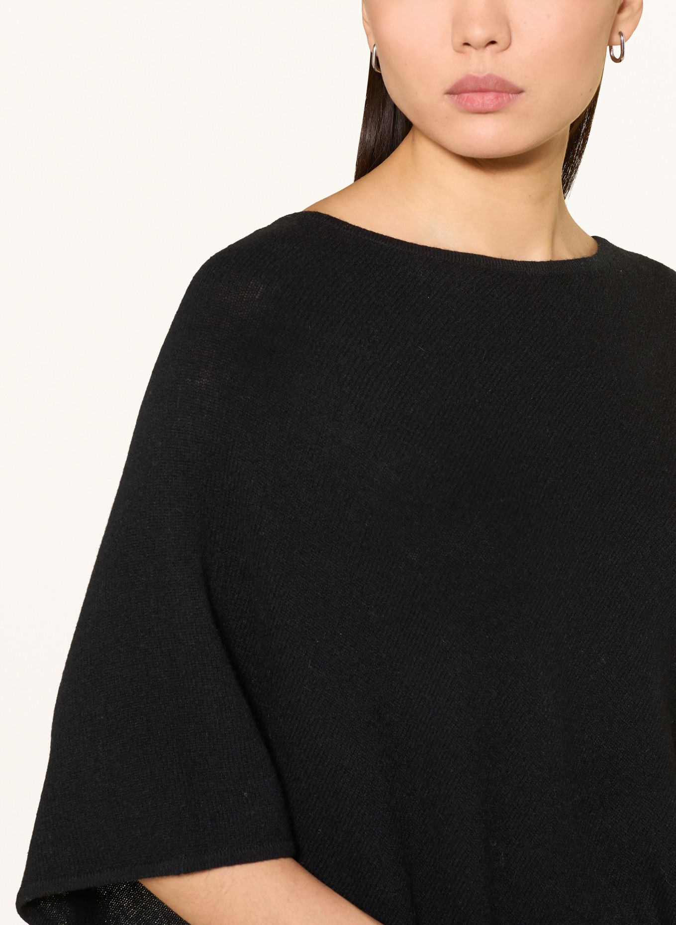 darling harbour Poncho en cachemire: BLACK