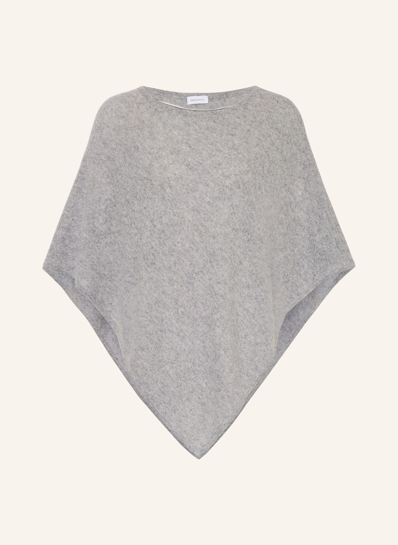 darling harbour cashmere poncho: GREY MELANGE