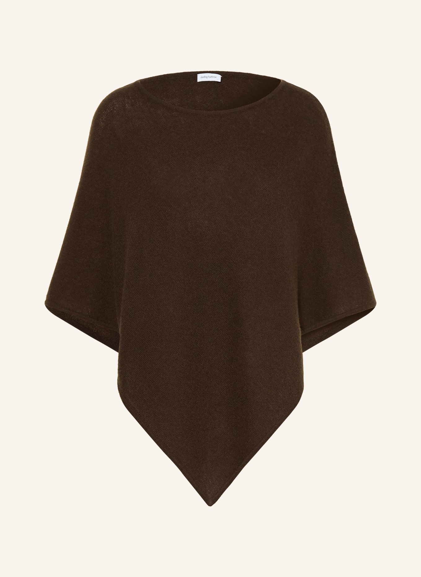 darling harbour cashmere poncho: DARK BROWN