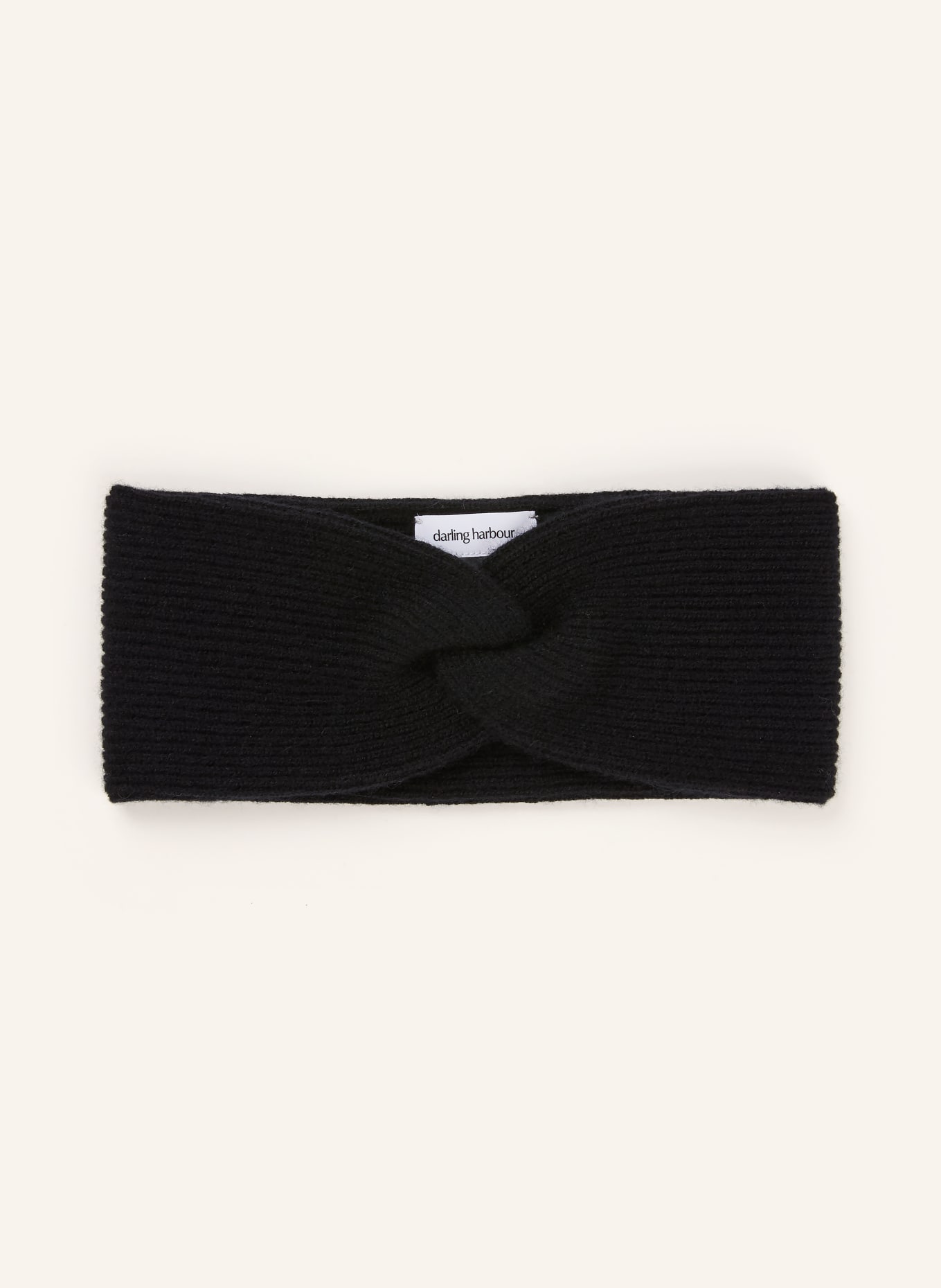 darling harbour Stirnband aus Cashmere: BLACK