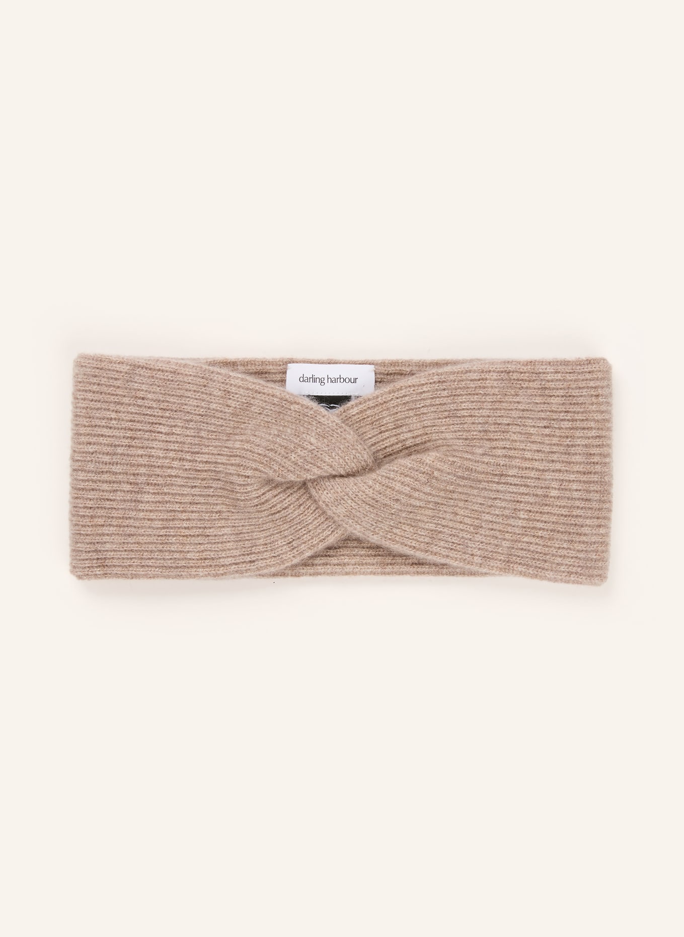 darling harbour Cashmere headband: GREIGE MELANGE