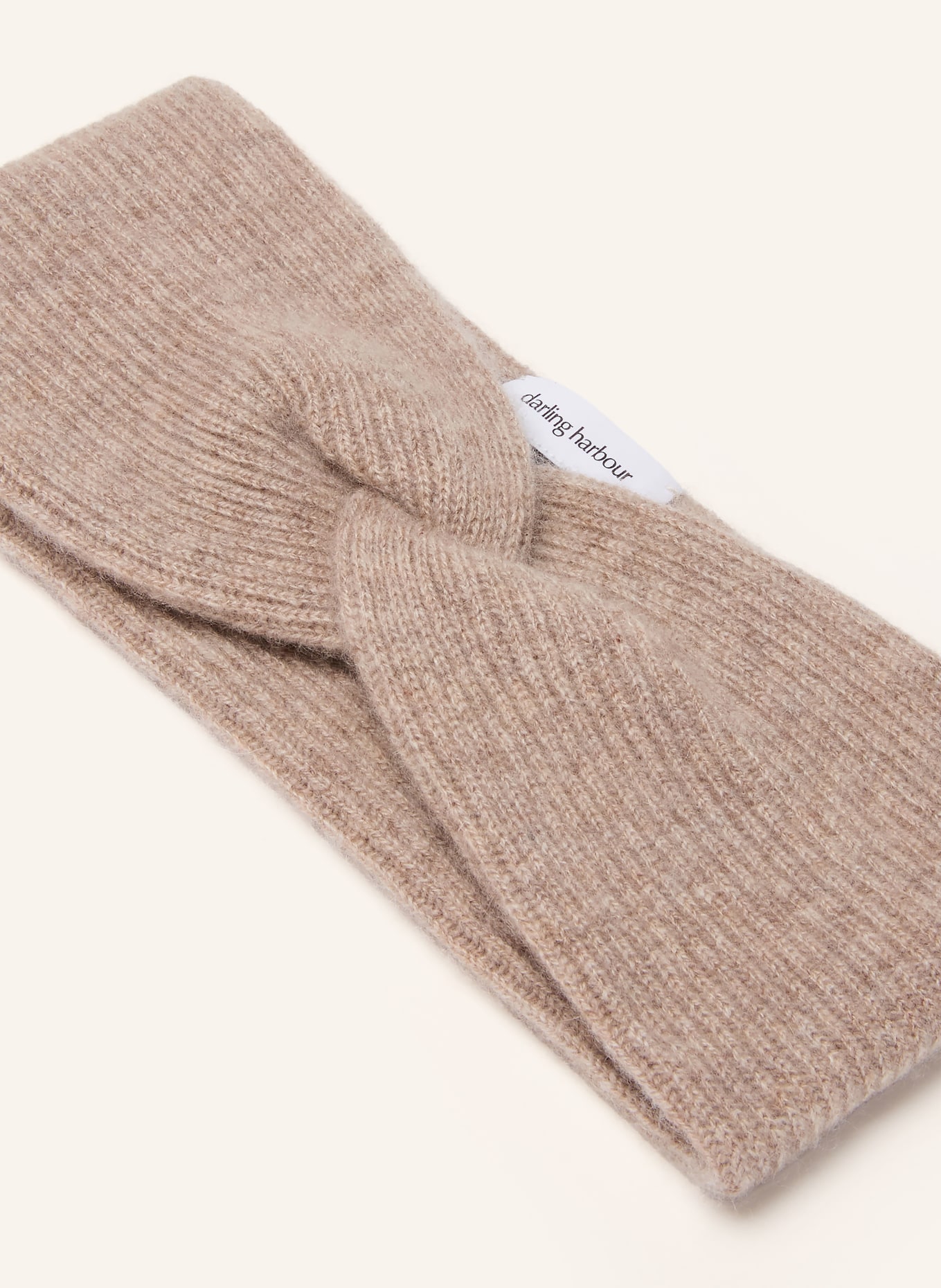 darling harbour Cashmere headband: GREIGE MELANGE
