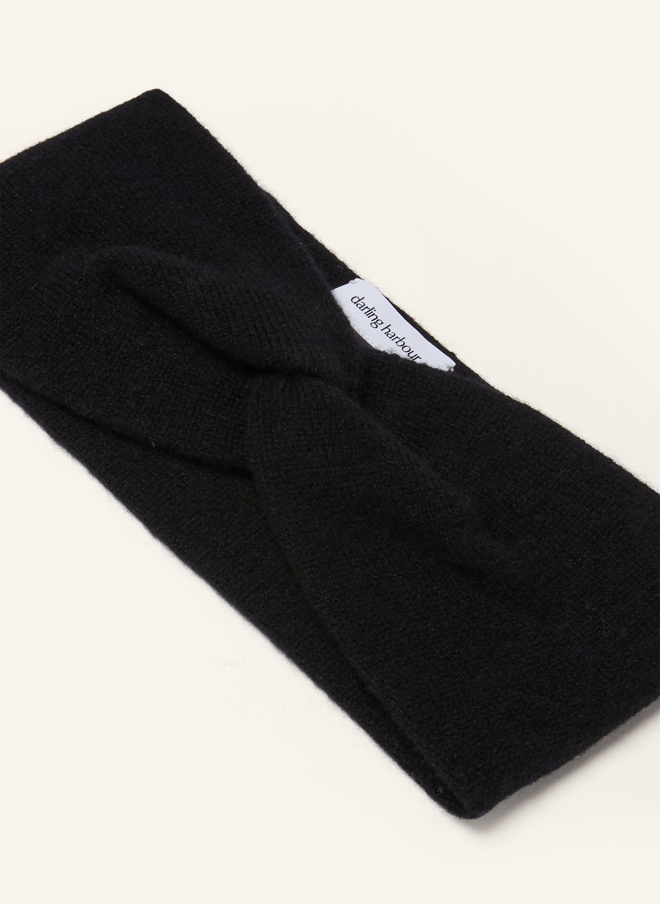 darling harbour Stirnband aus Cashmere: BLACK