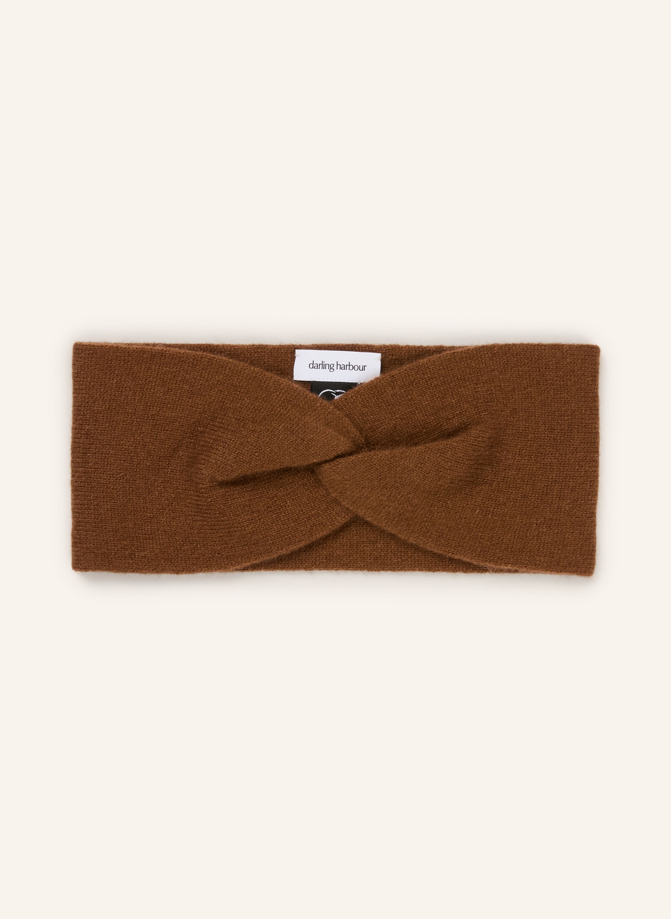 darling harbour Cashmere headband: TOFFEE